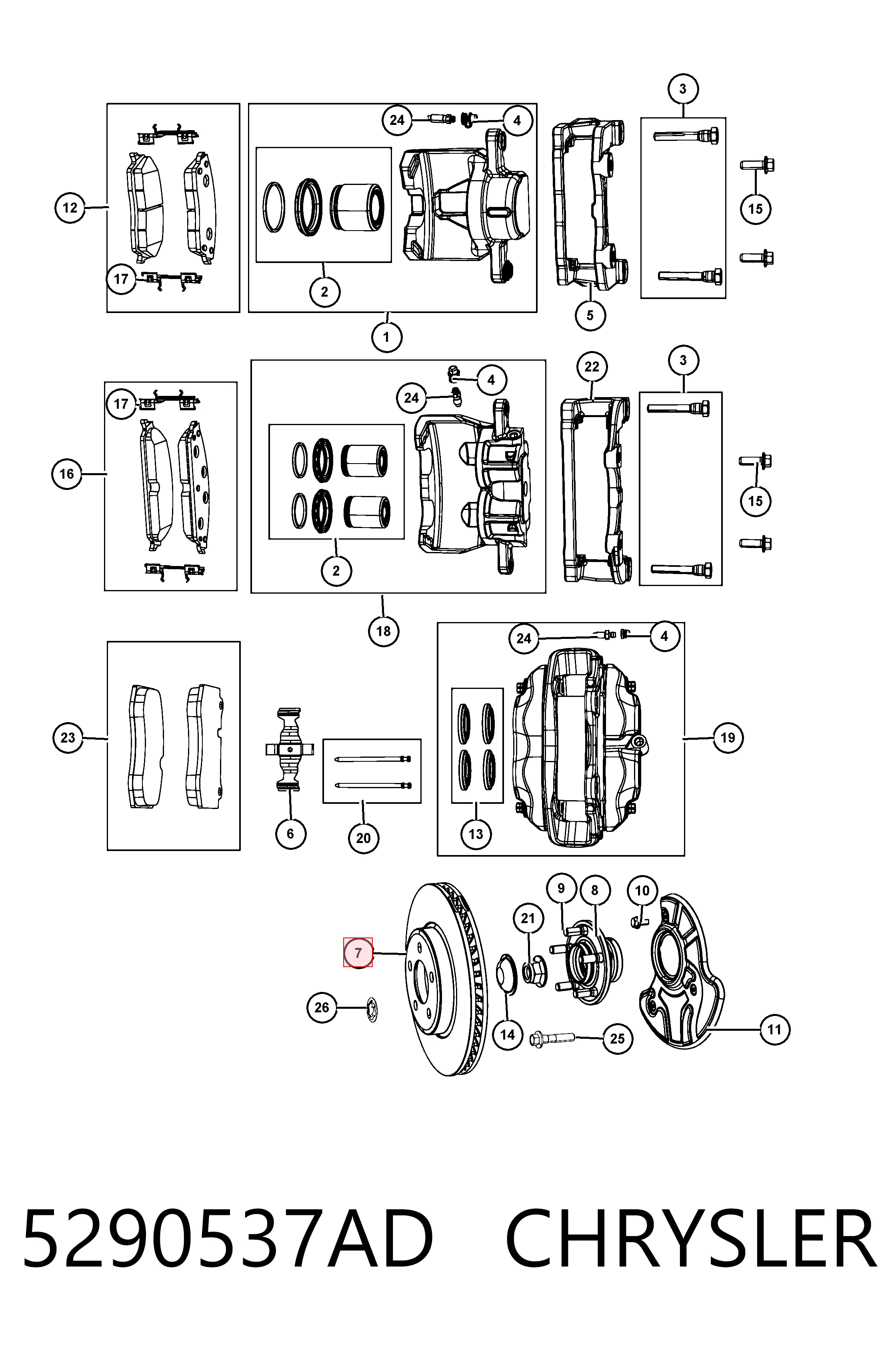 5290537AD Chrysler Диск тормозной передний