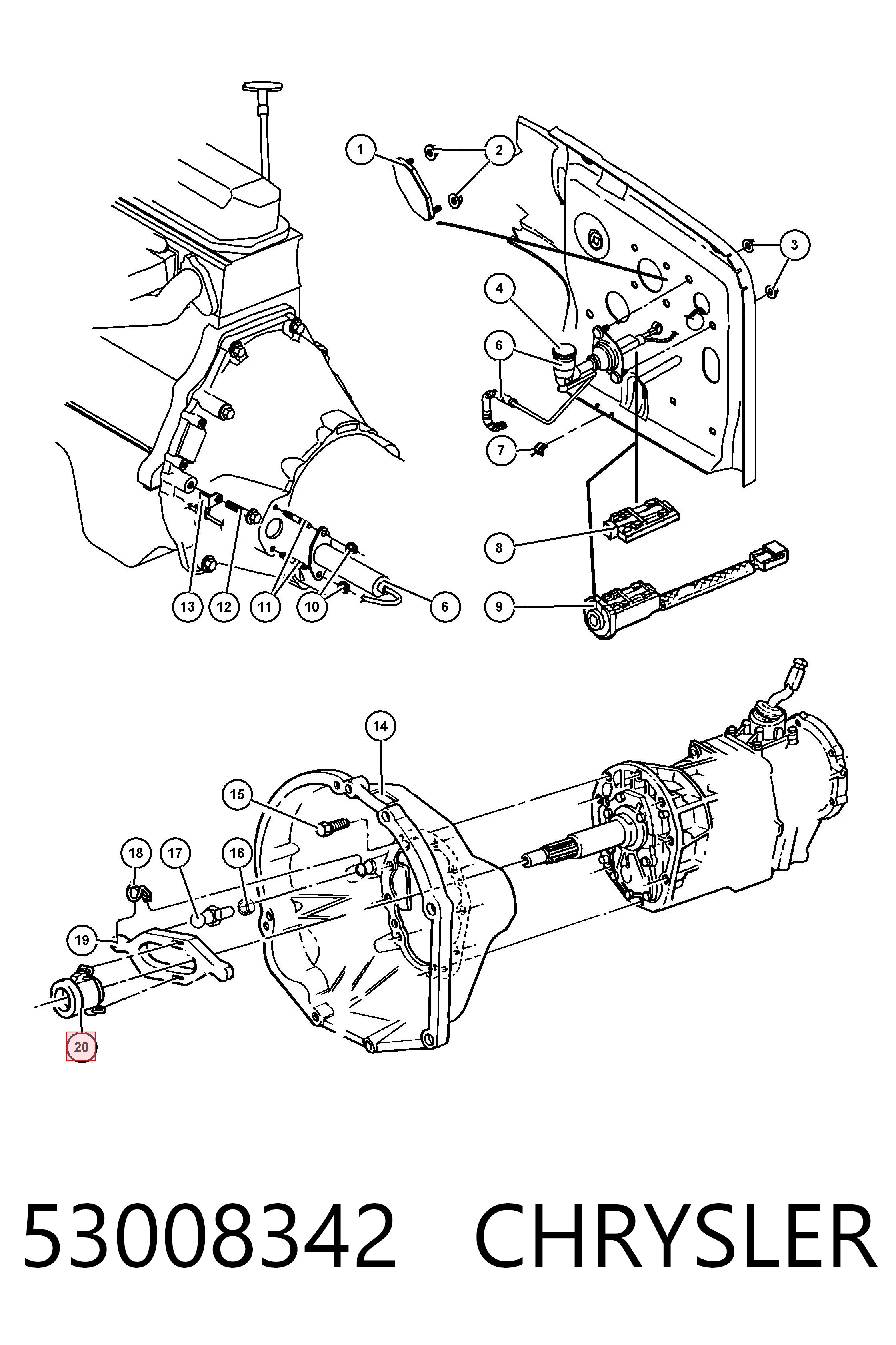 53008342 Chrysler Подшипник выжимной сцепления