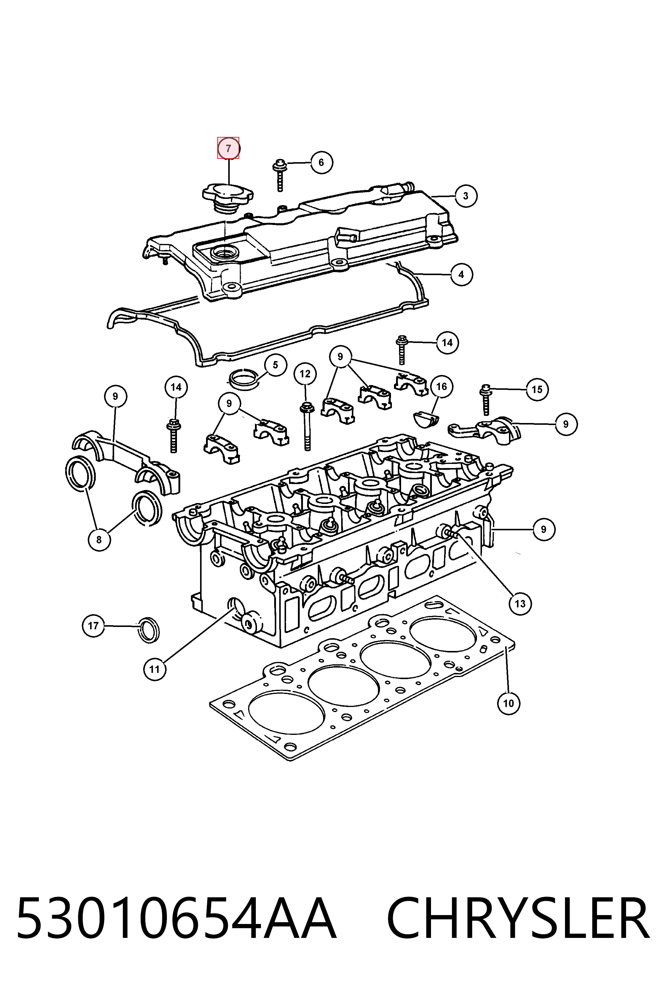 Крышка маслозаливной горловины K04777536 Fiat/Alfa/Lancia