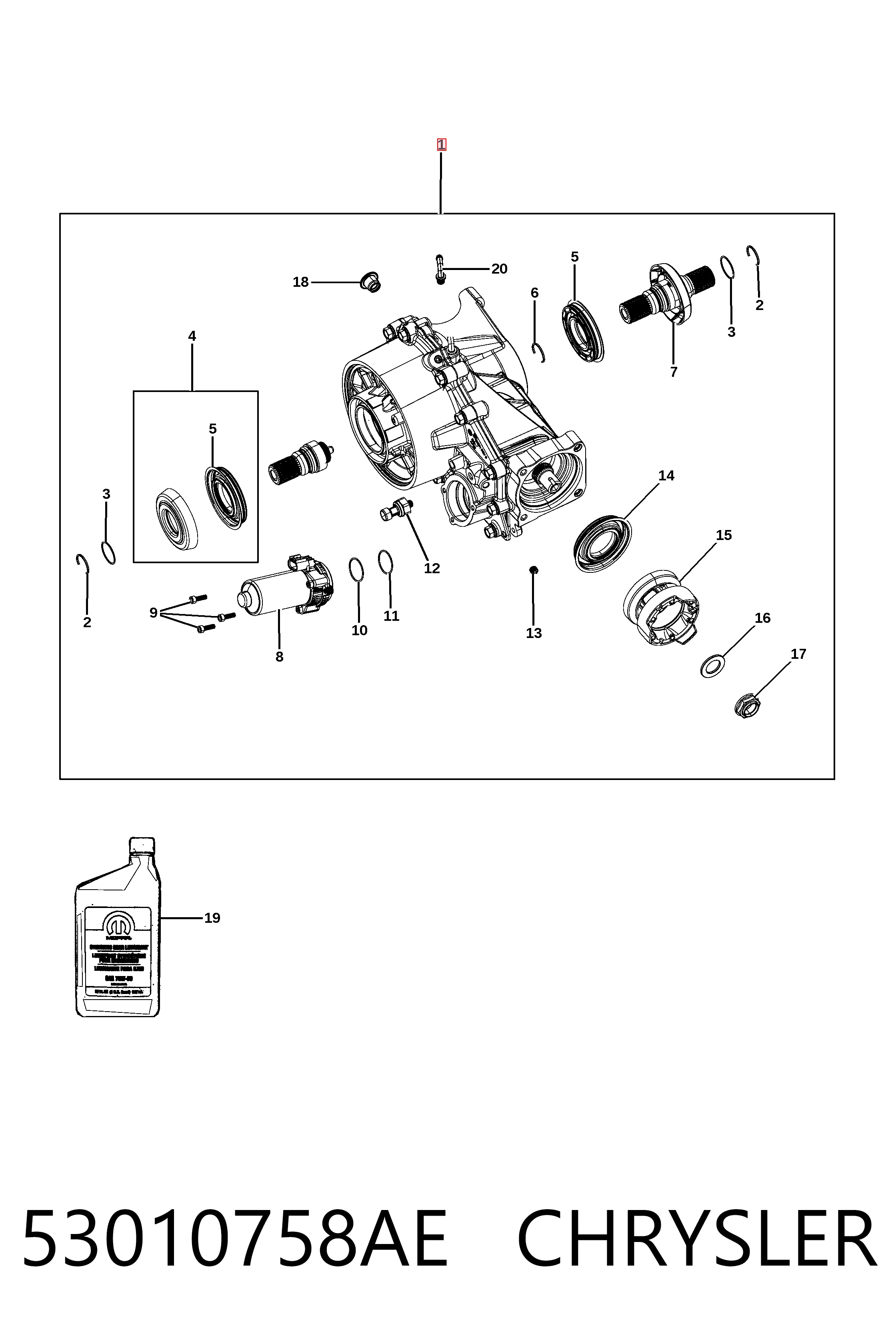 K53010758AF Fiat/Alfa/Lancia Задний дифференциал редуктор