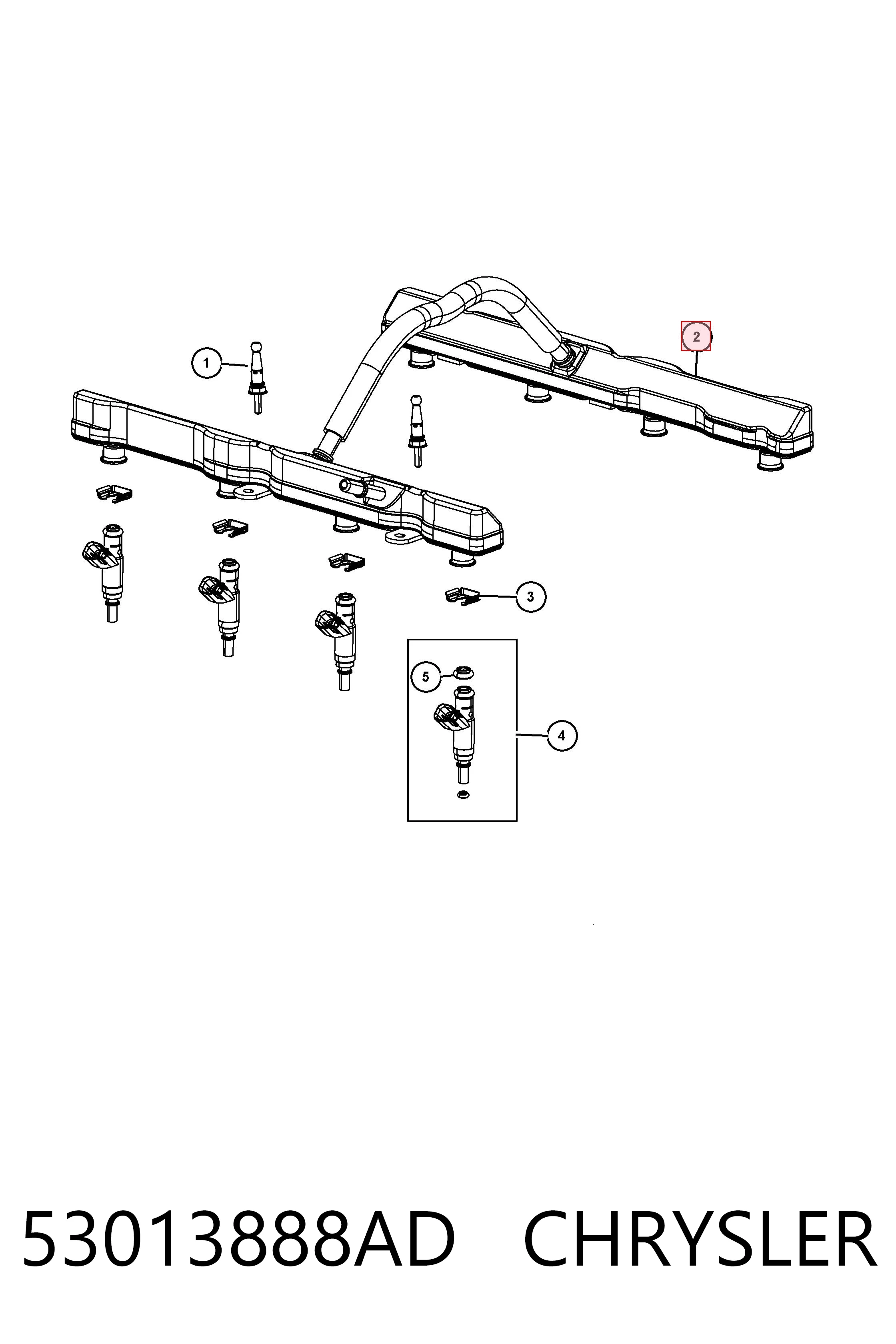 53013888AD Chrysler Топливная рампа
