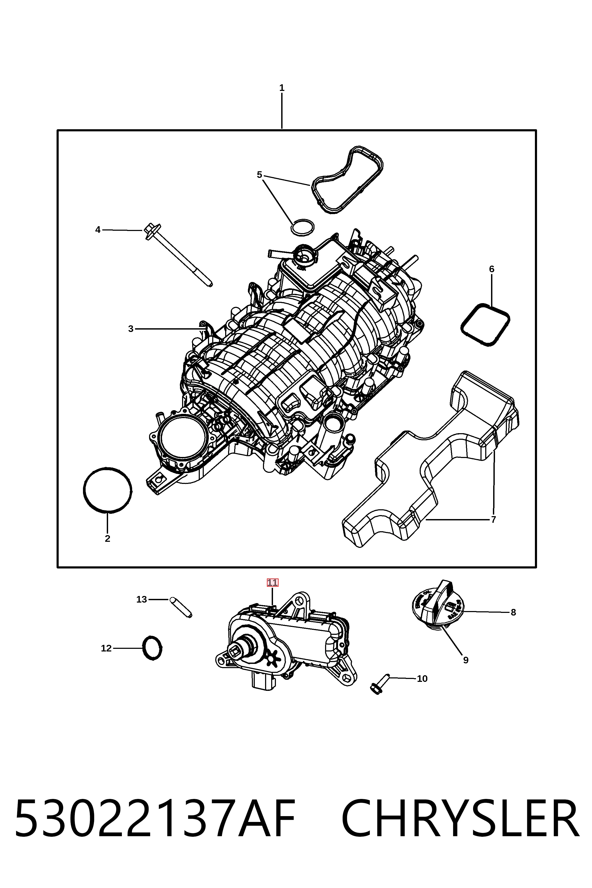 53022137AF Chrysler Клапан привода заслонок впускного коллектора