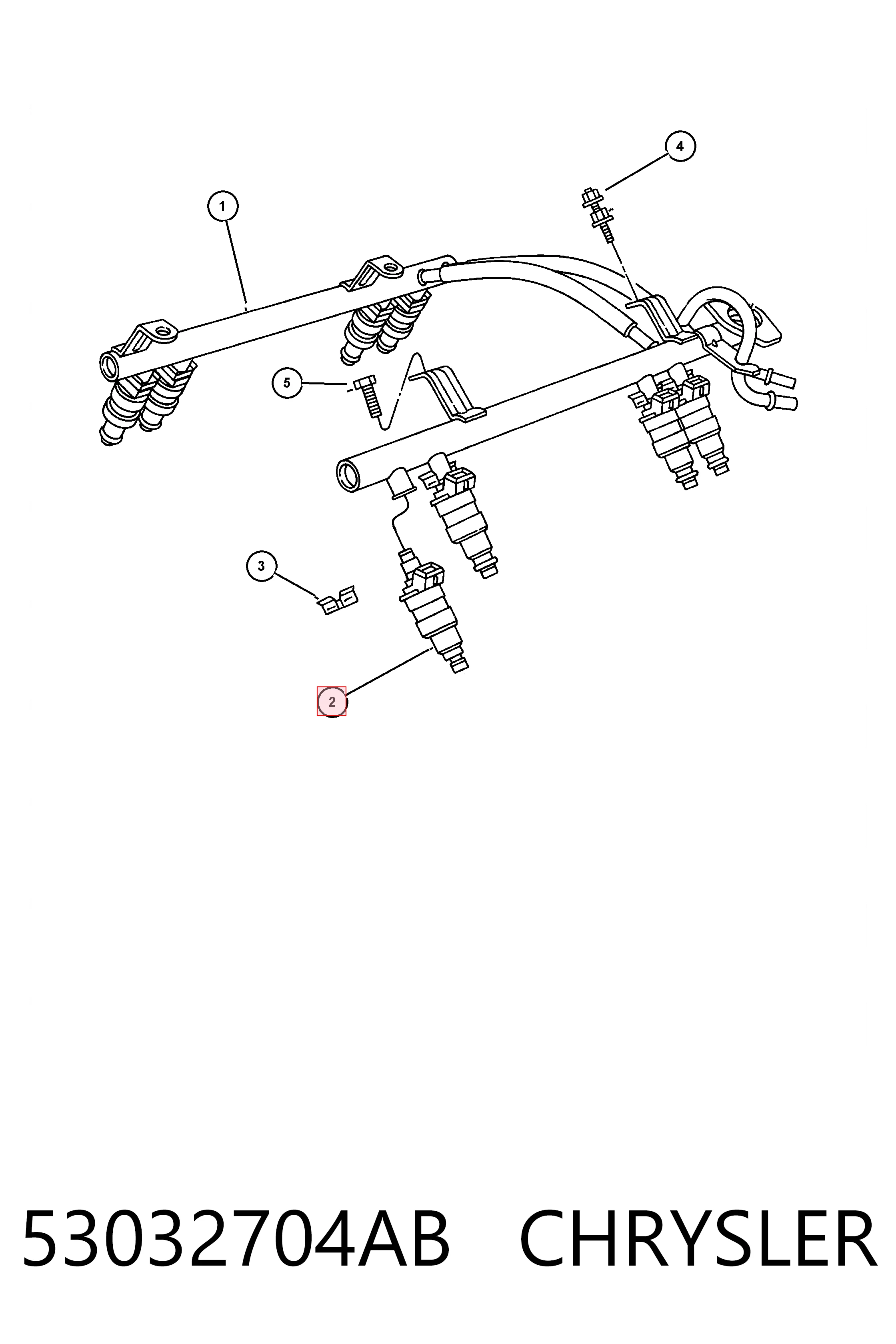 53032704AB Chrysler Топливные форсунки