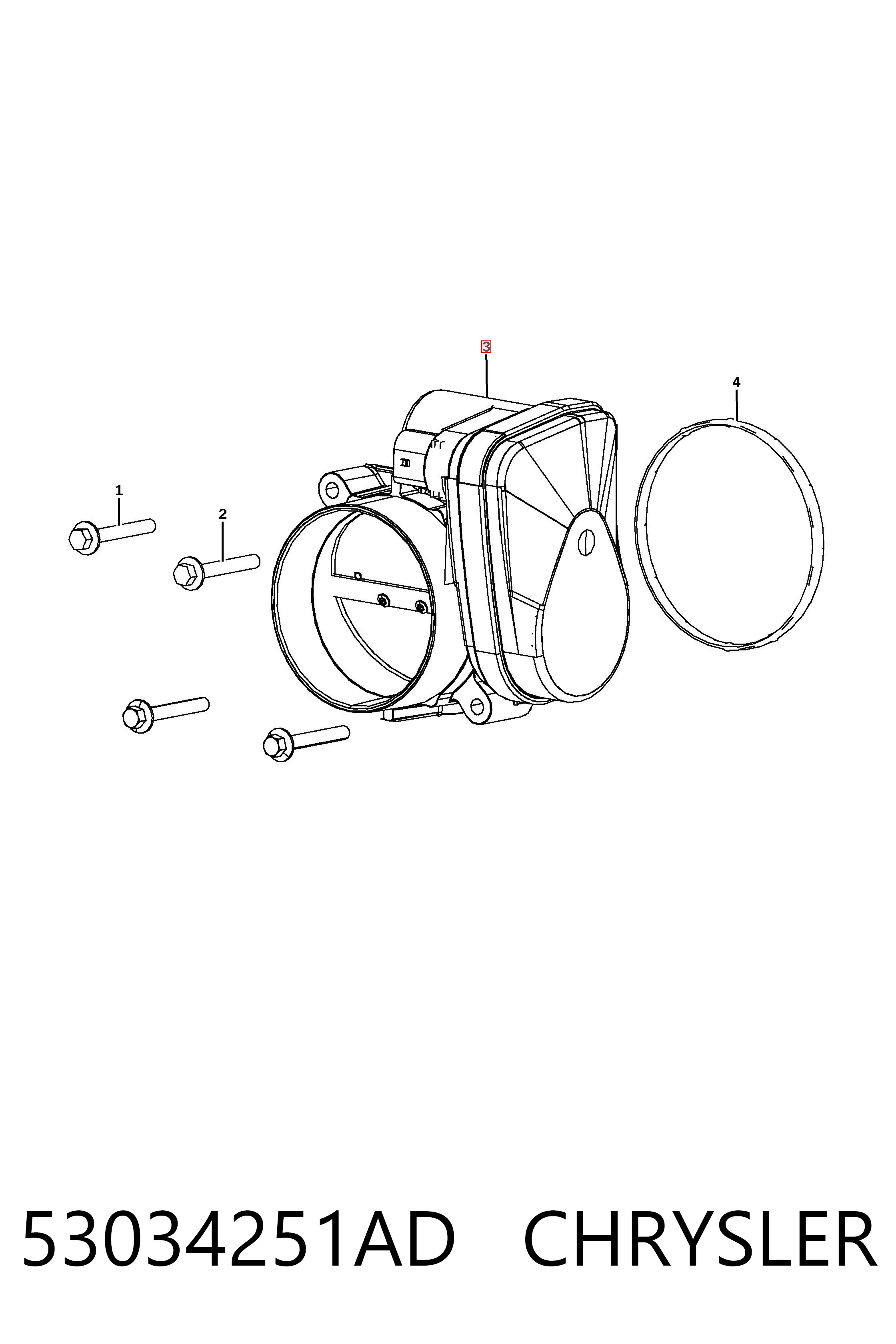53034251AD Chrysler Дроссельная заслонка