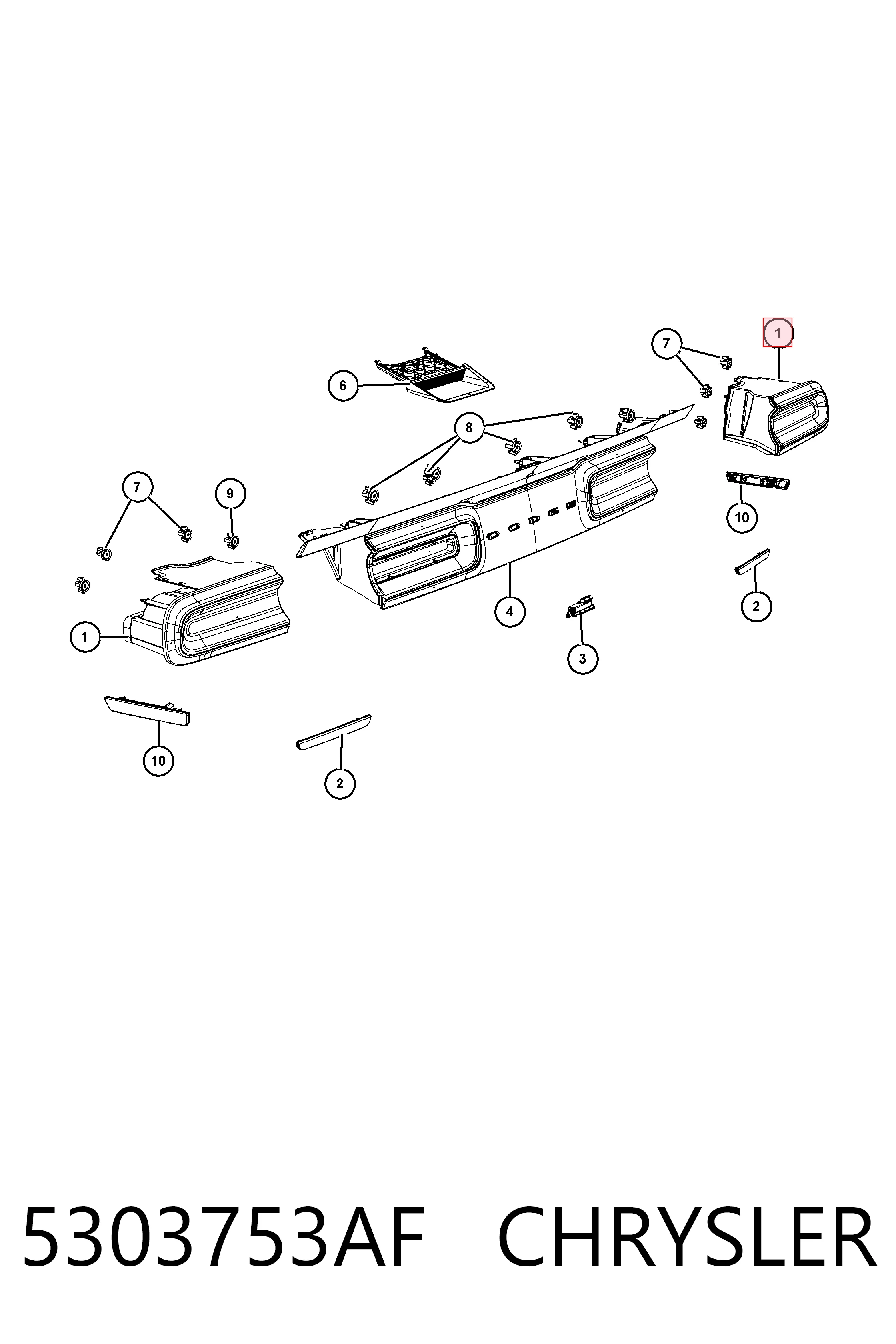 Задняя левая фара Fiat/Alfa/Lancia K05303753AG цена, от 67.78 USD
