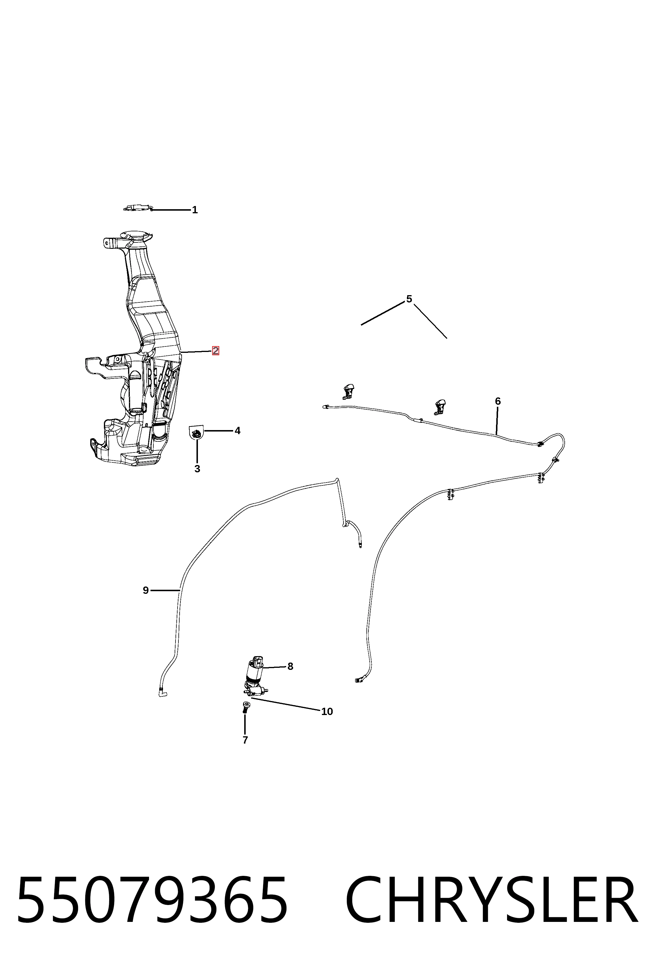 Купить K57010719AF Fiat/Alfa/Lancia Бачок омывайки