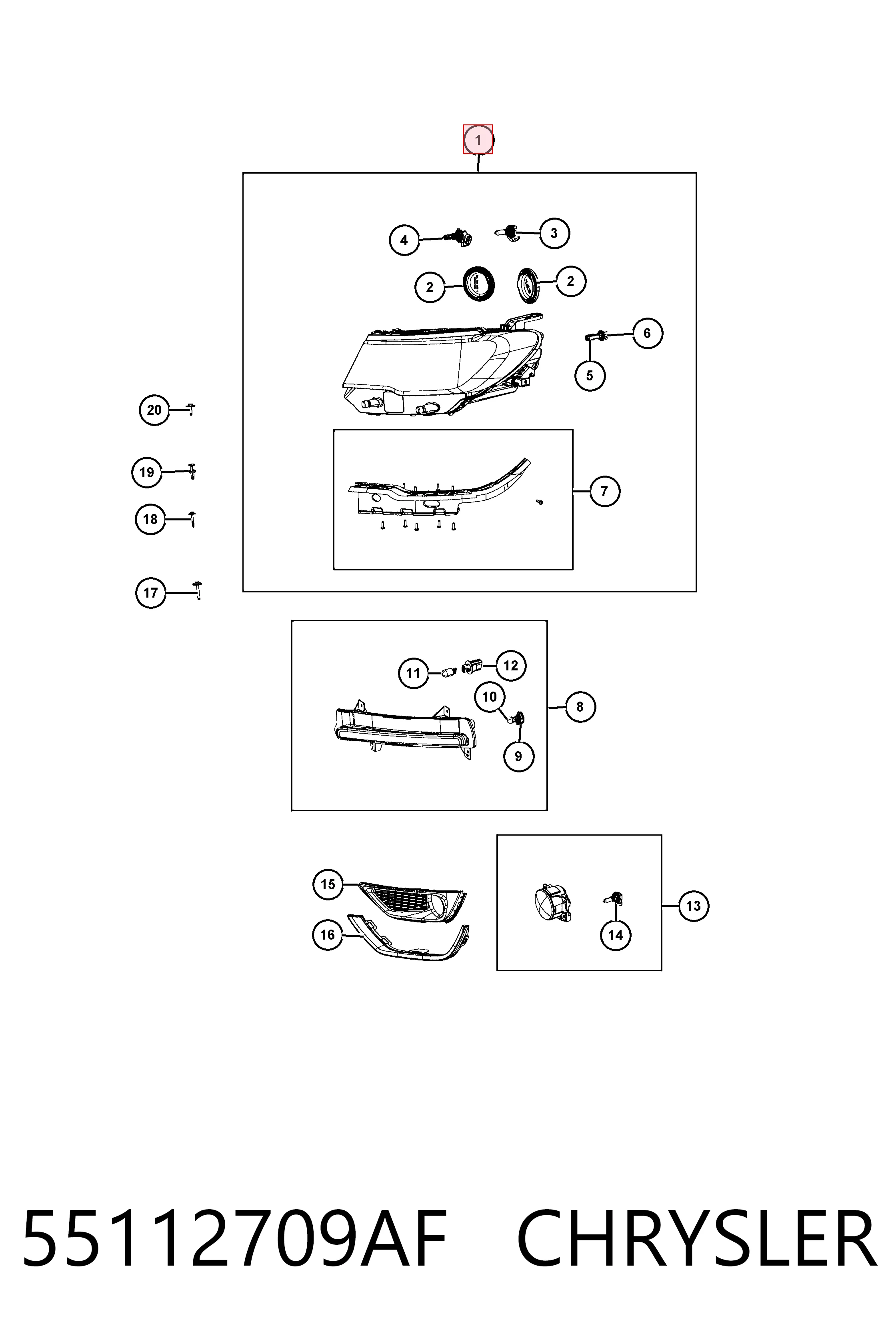 Купить K55112709AF Fiat/Alfa/Lancia Фара левая передняя