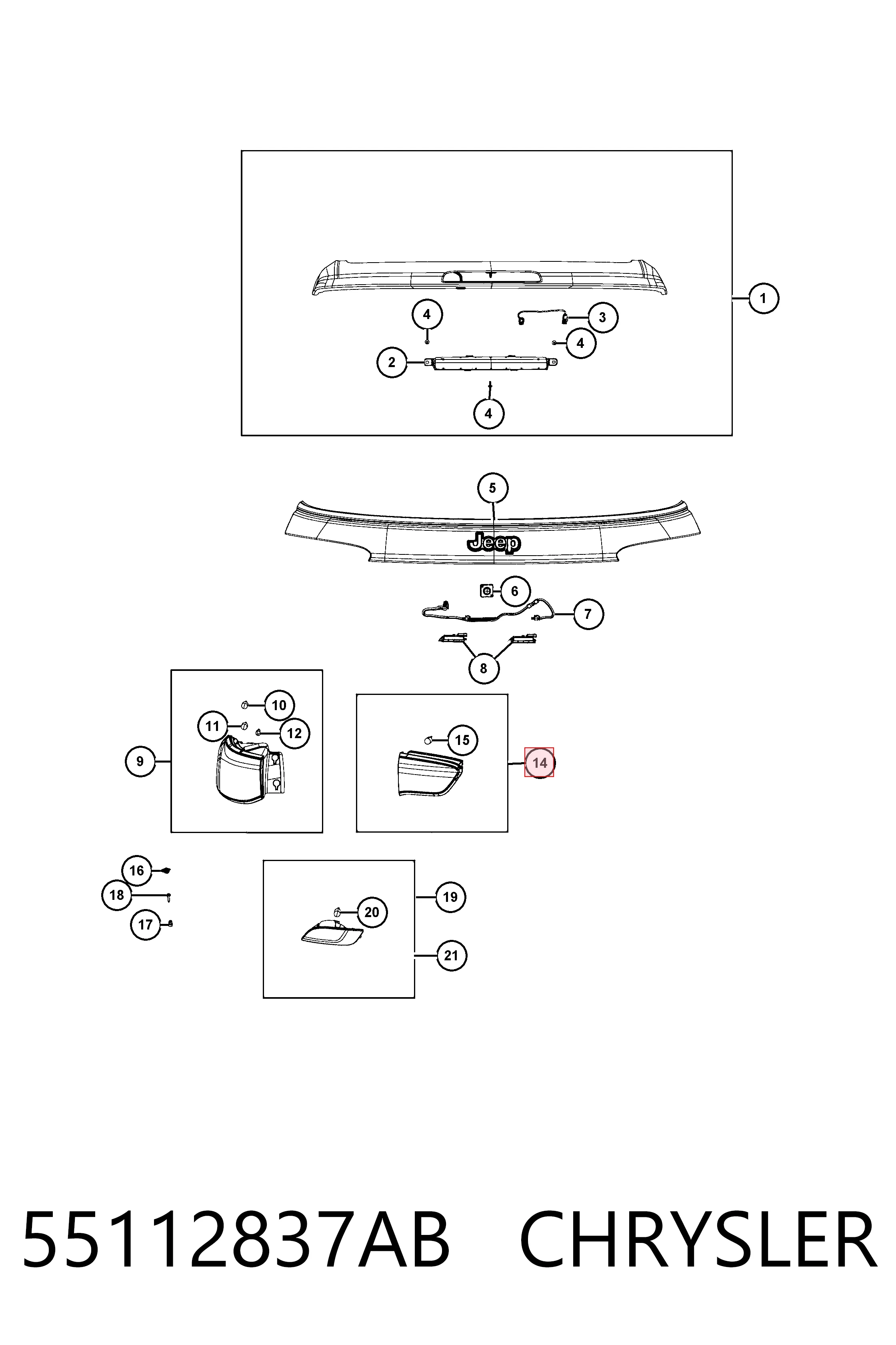 Купить K55112837AA Fiat/Alfa/Lancia Стоп задний