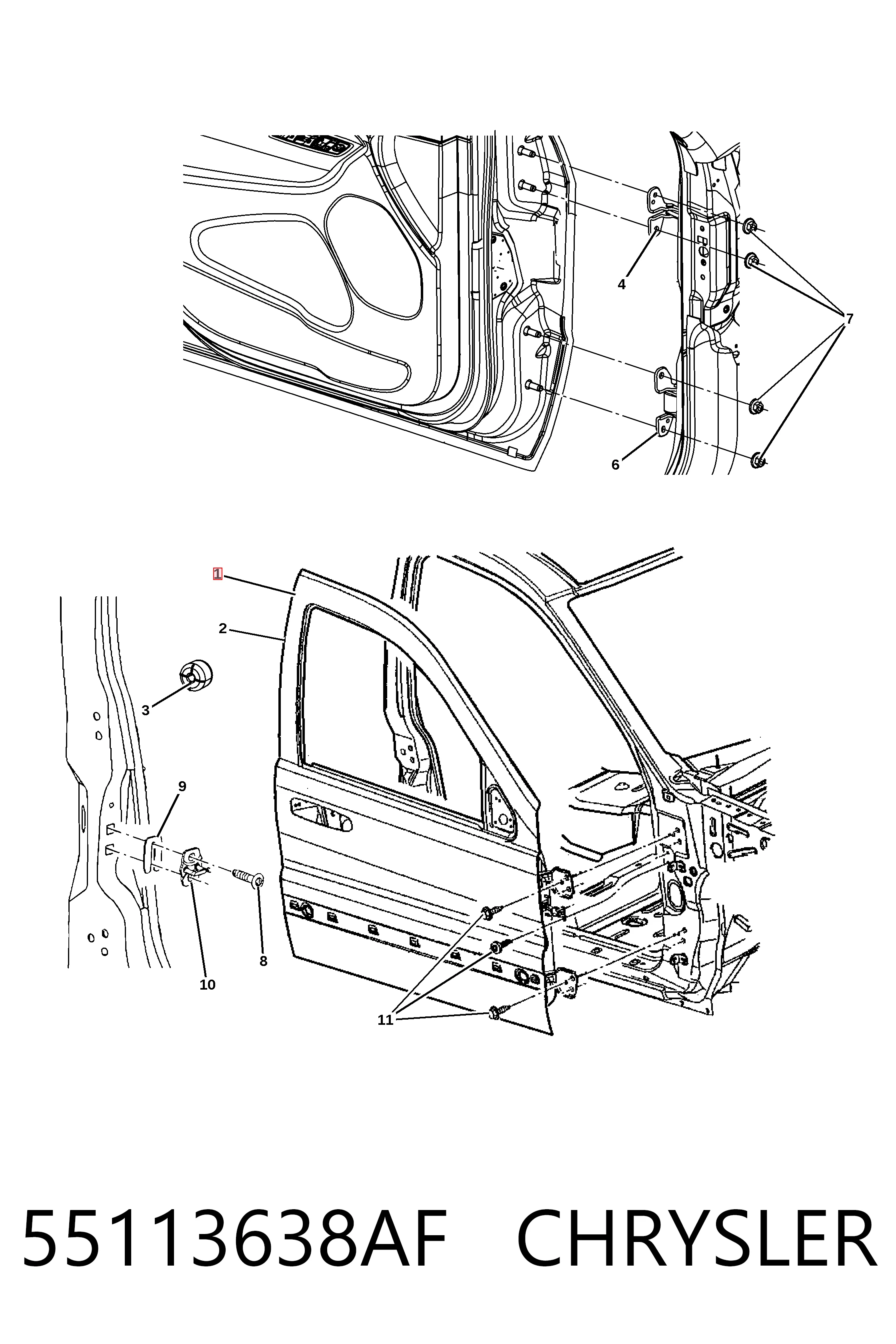 Пассажирская передняя дверь Fiat/Alfa/Lancia K68274938AB