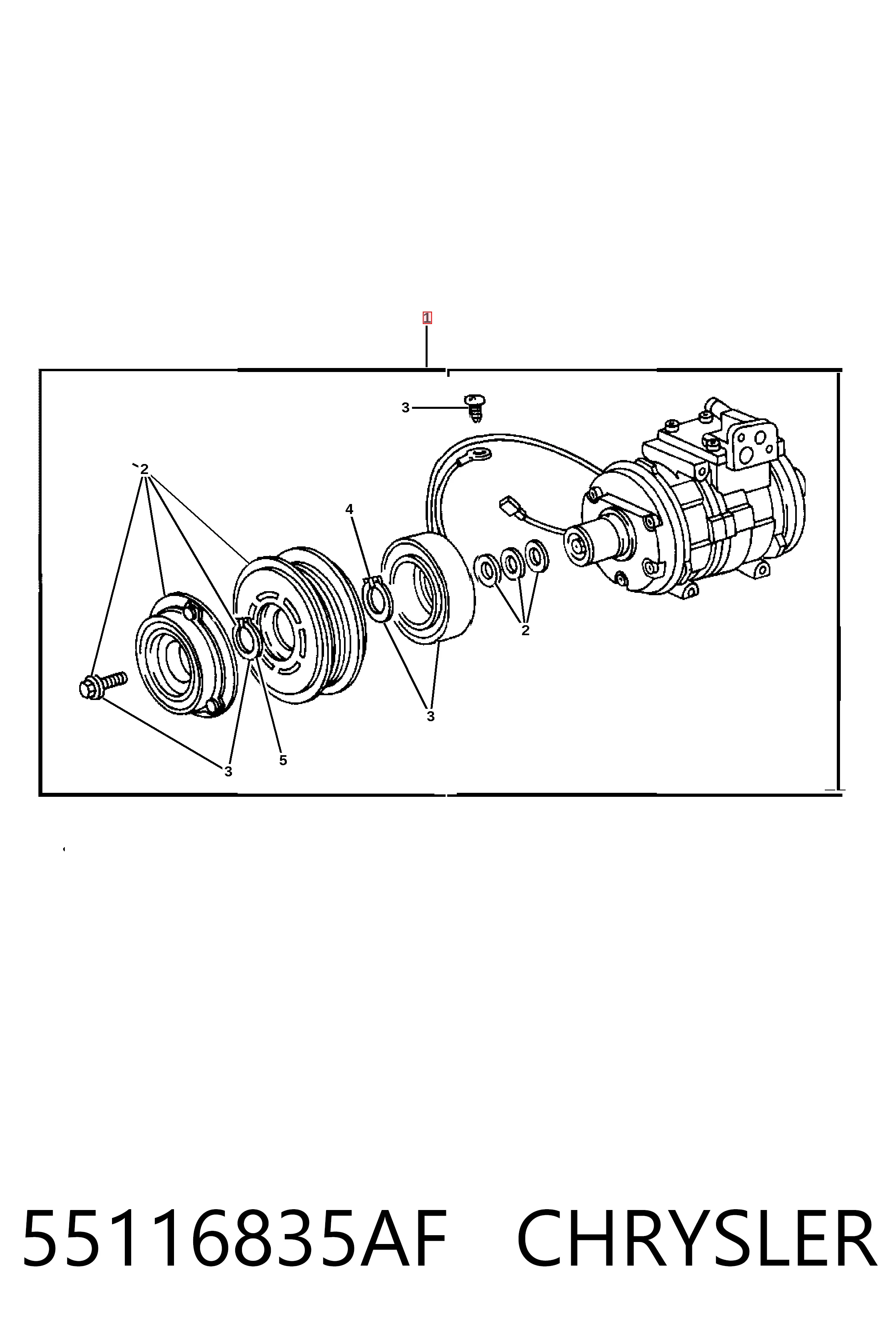 55116835AF Chrysler Компрессор хладагента