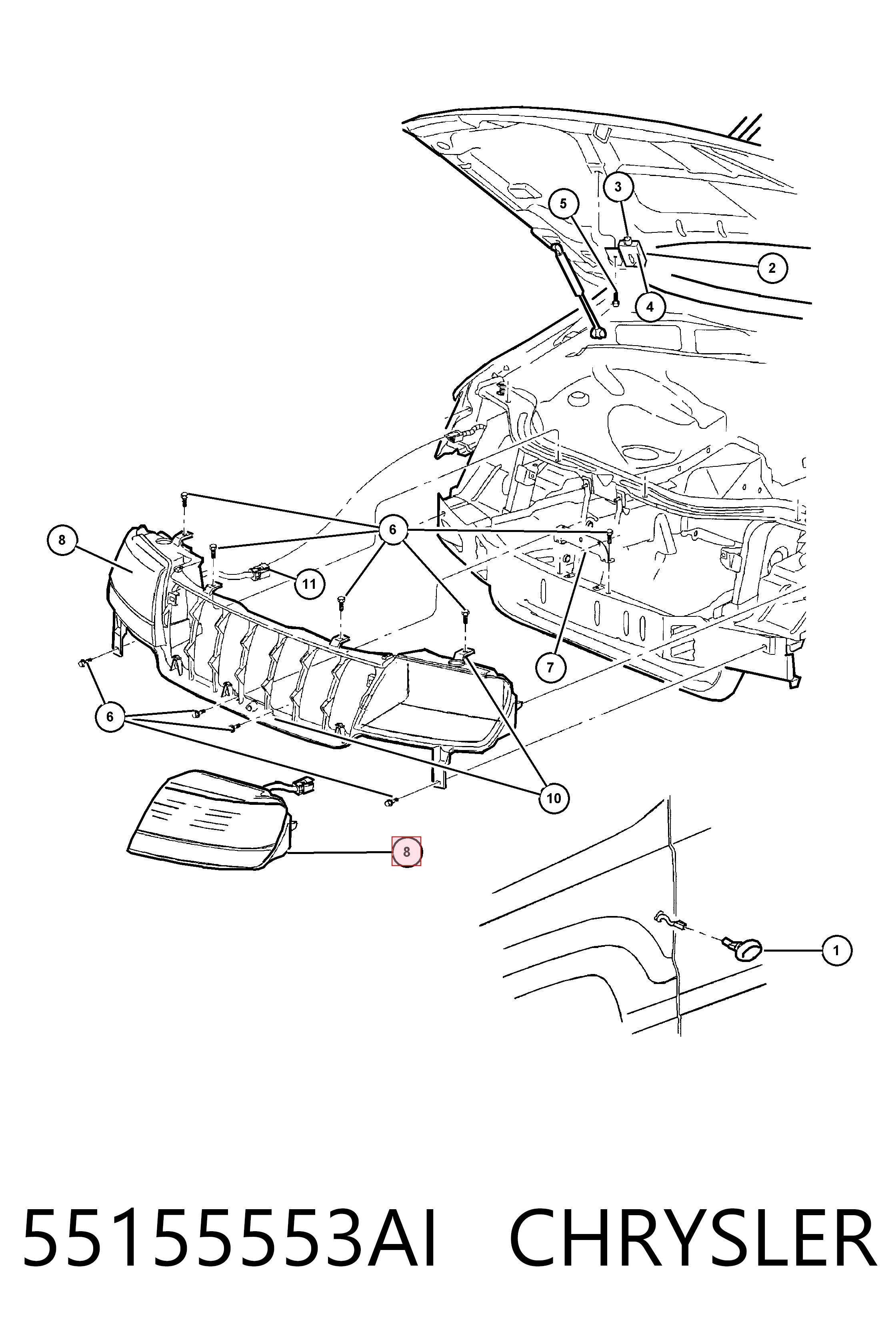 Фара на Jeep Grand Cherokee LIMITED 