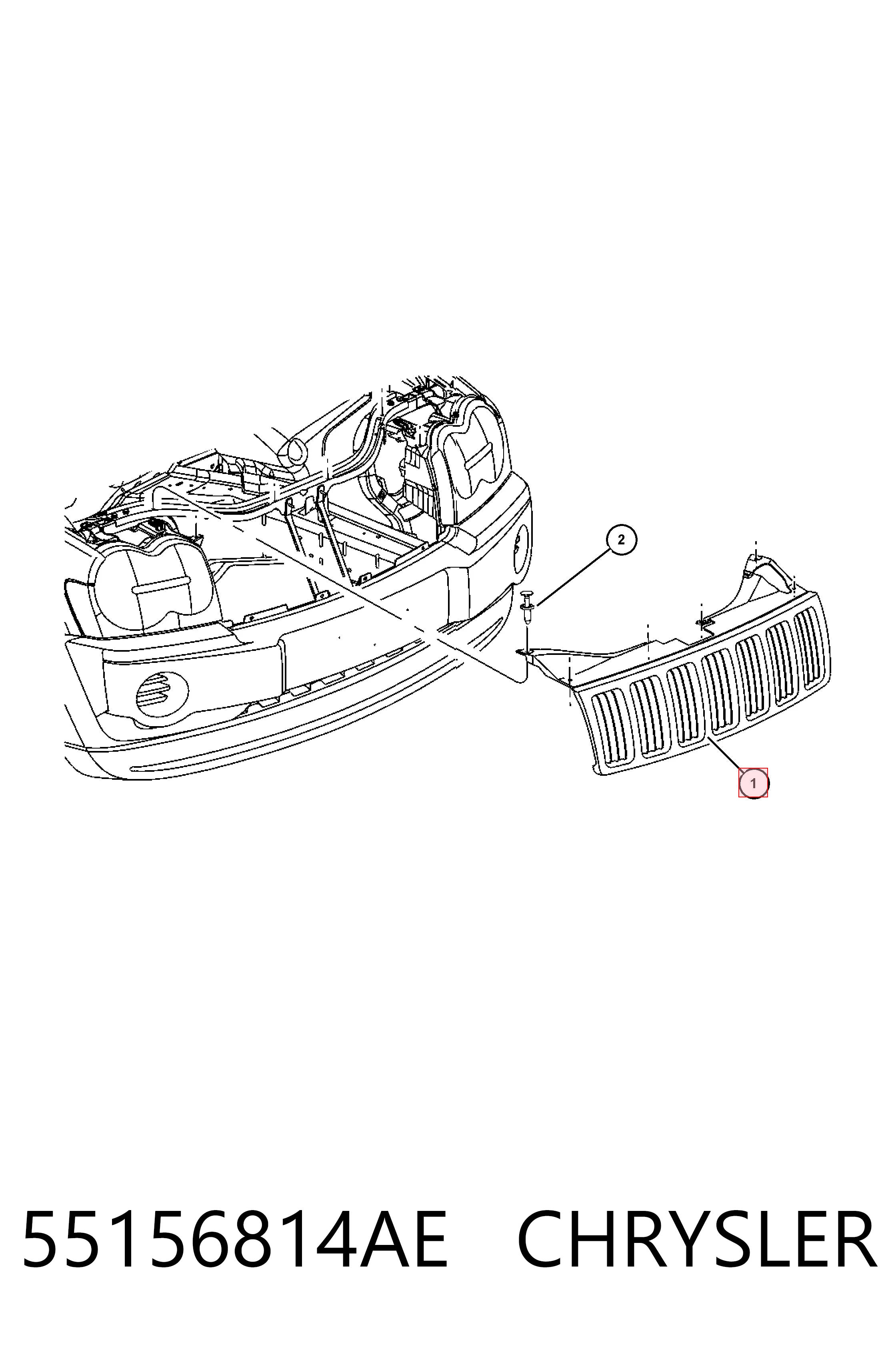 Облицовка радиатора Jeep Grand Cherokee LIMITED внедорожник (2005 - 2010) цена, от 77.24 USD