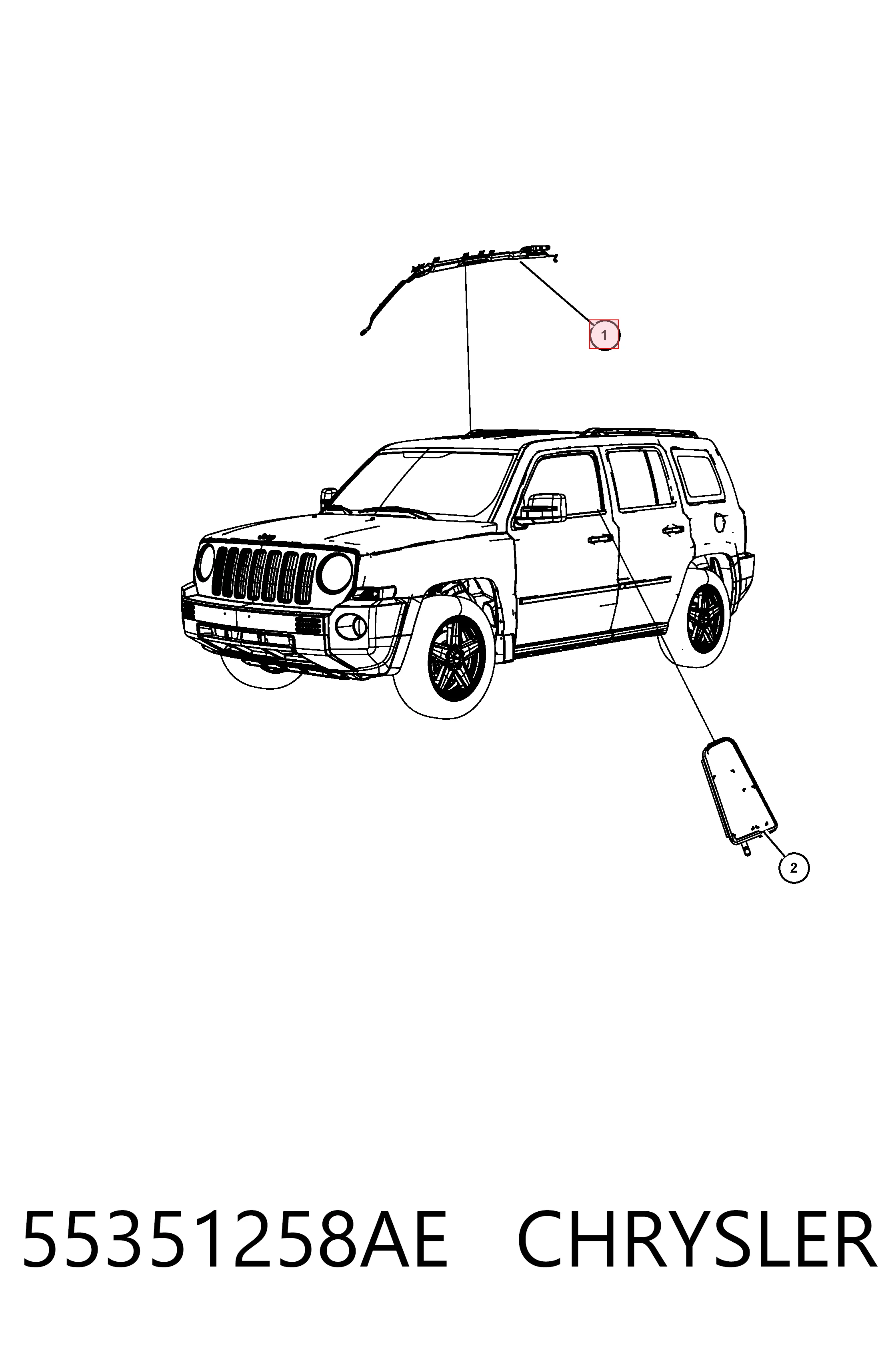Шторка боковая, правая K55351258AB Fiat/Alfa/Lancia