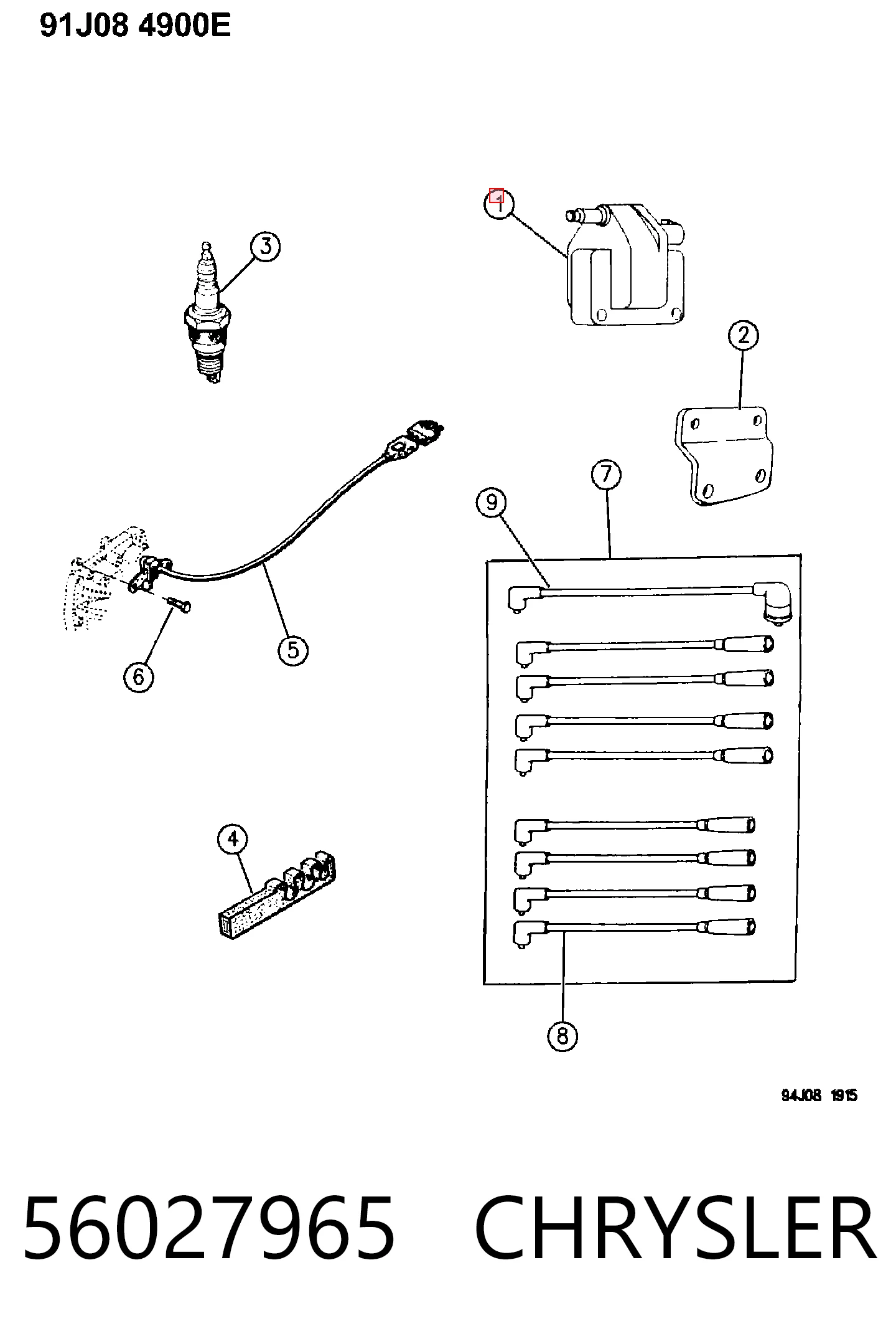 56027965 Chrysler Катушка зажигания
