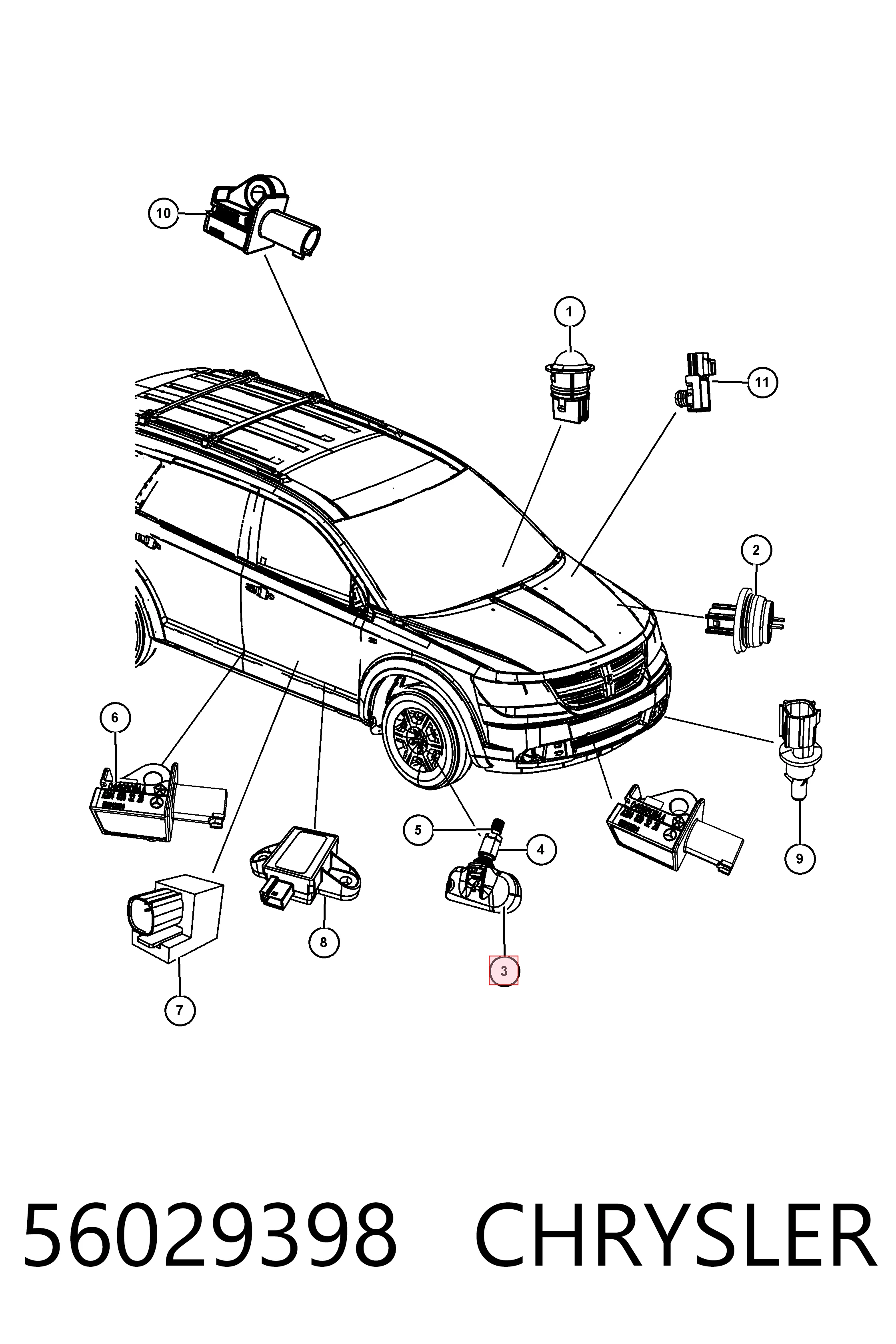 56029398 Chrysler Манометр воздушный