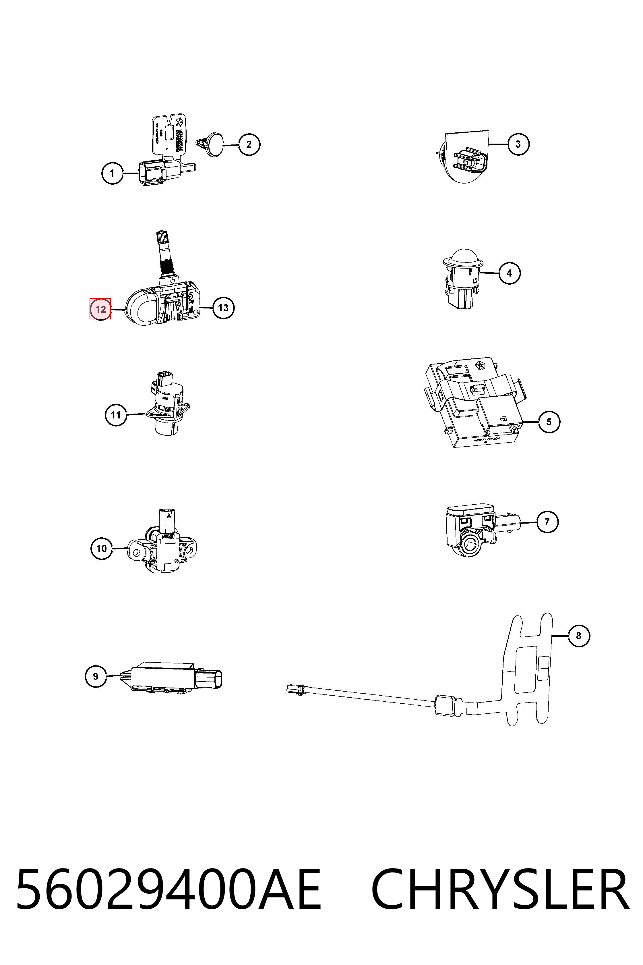 56029400AE Chrysler Манометр воздушный
