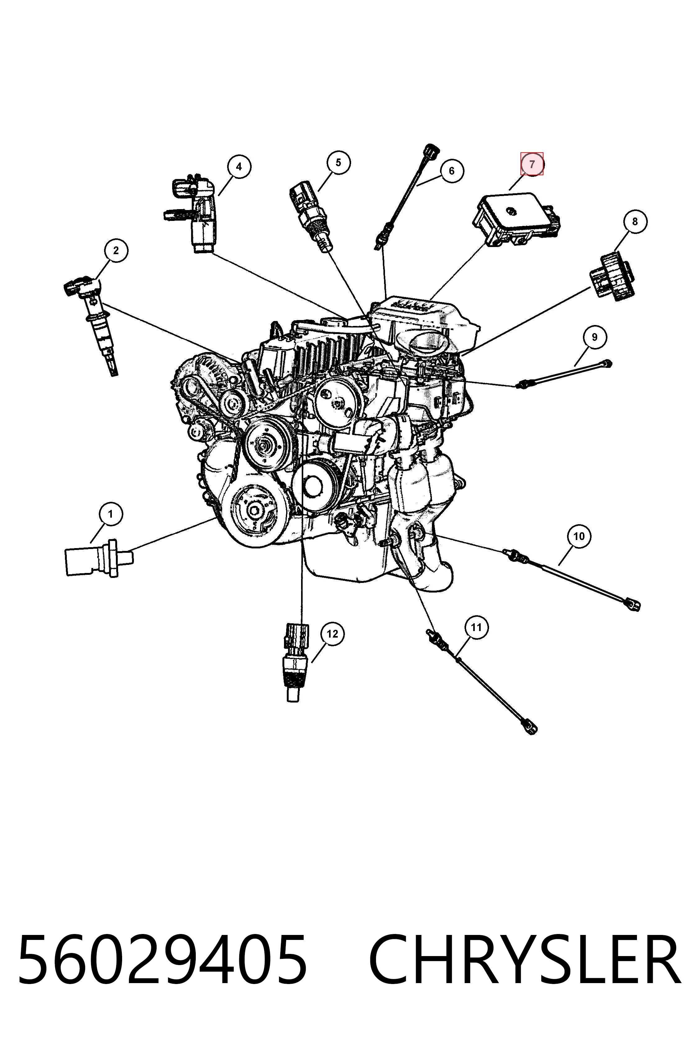 56029405 Chrysler Датчик давления воздуха