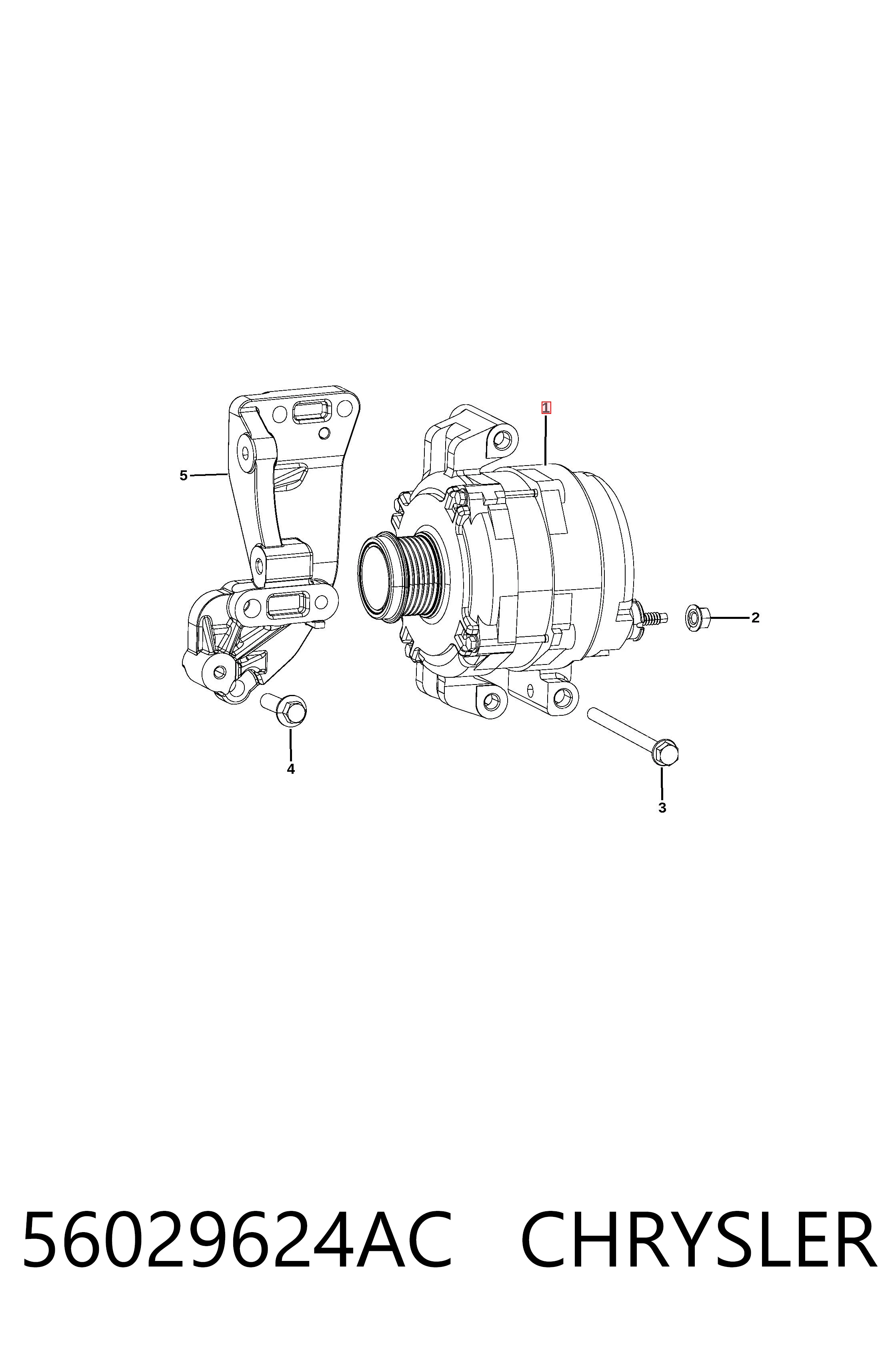 56029624AC Chrysler Генератор автомобильный