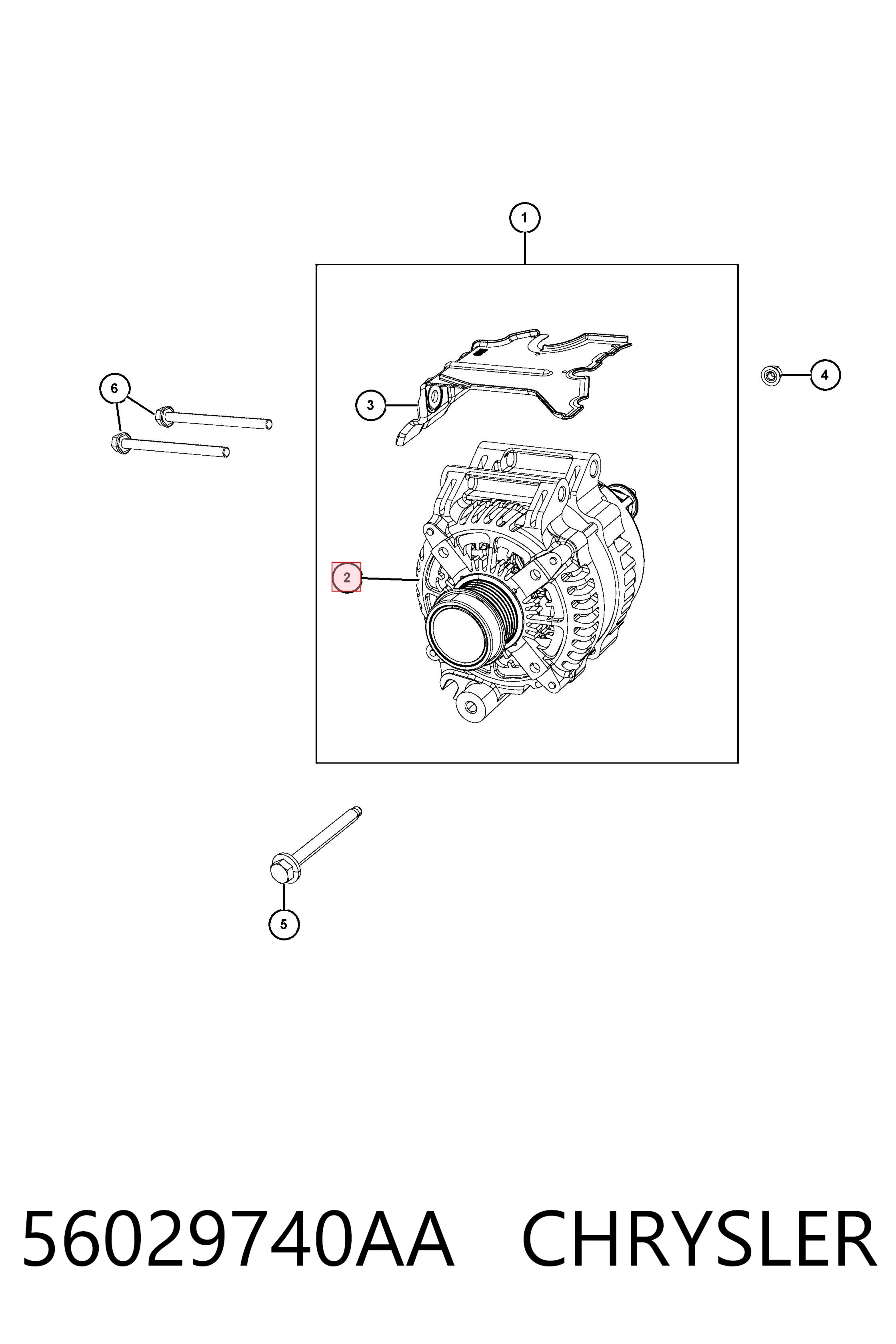 K56029740AA Fiat/Alfa/Lancia Генератор автомобильный
