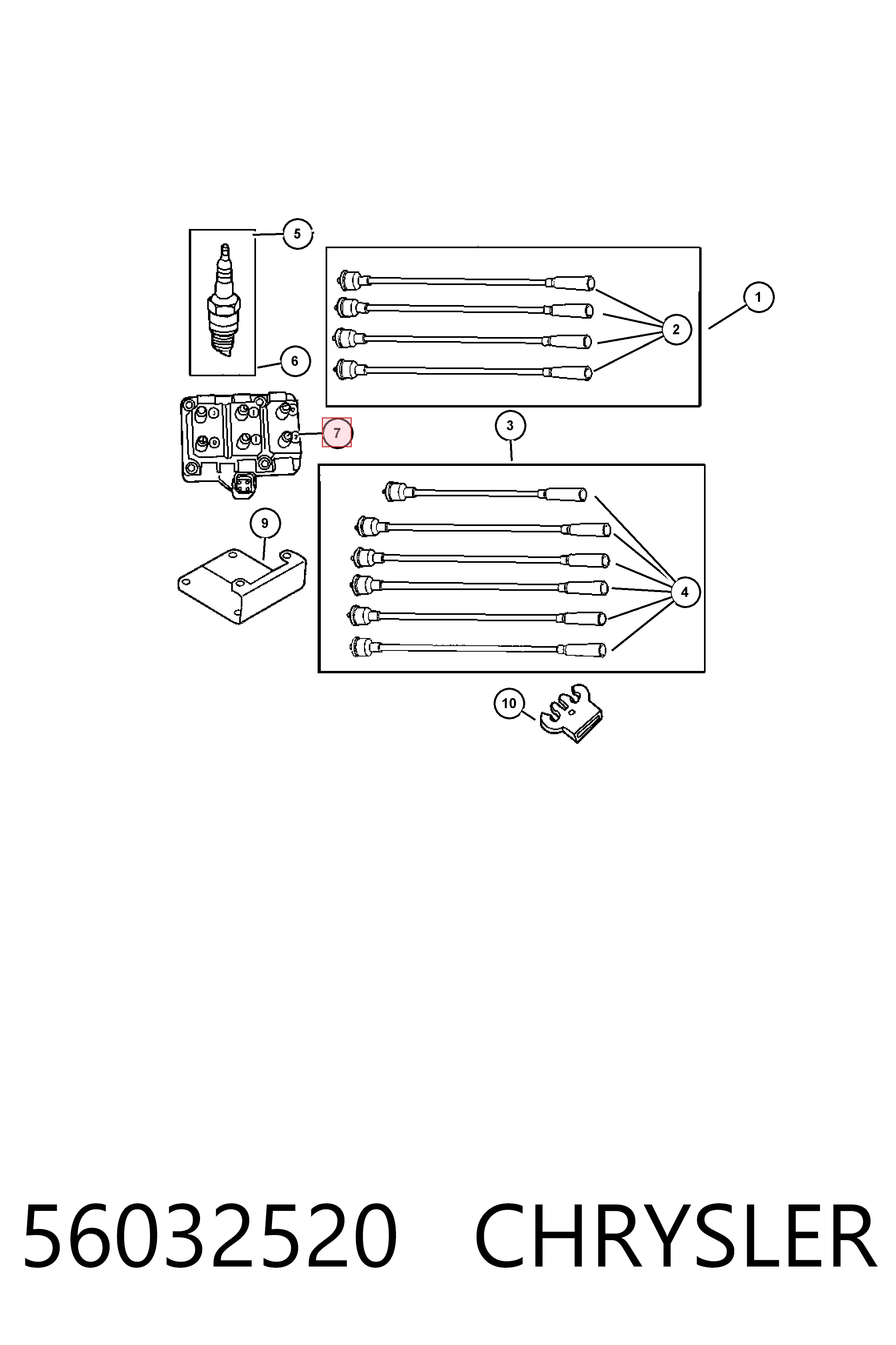 56032520 Chrysler Катушка зажигания
