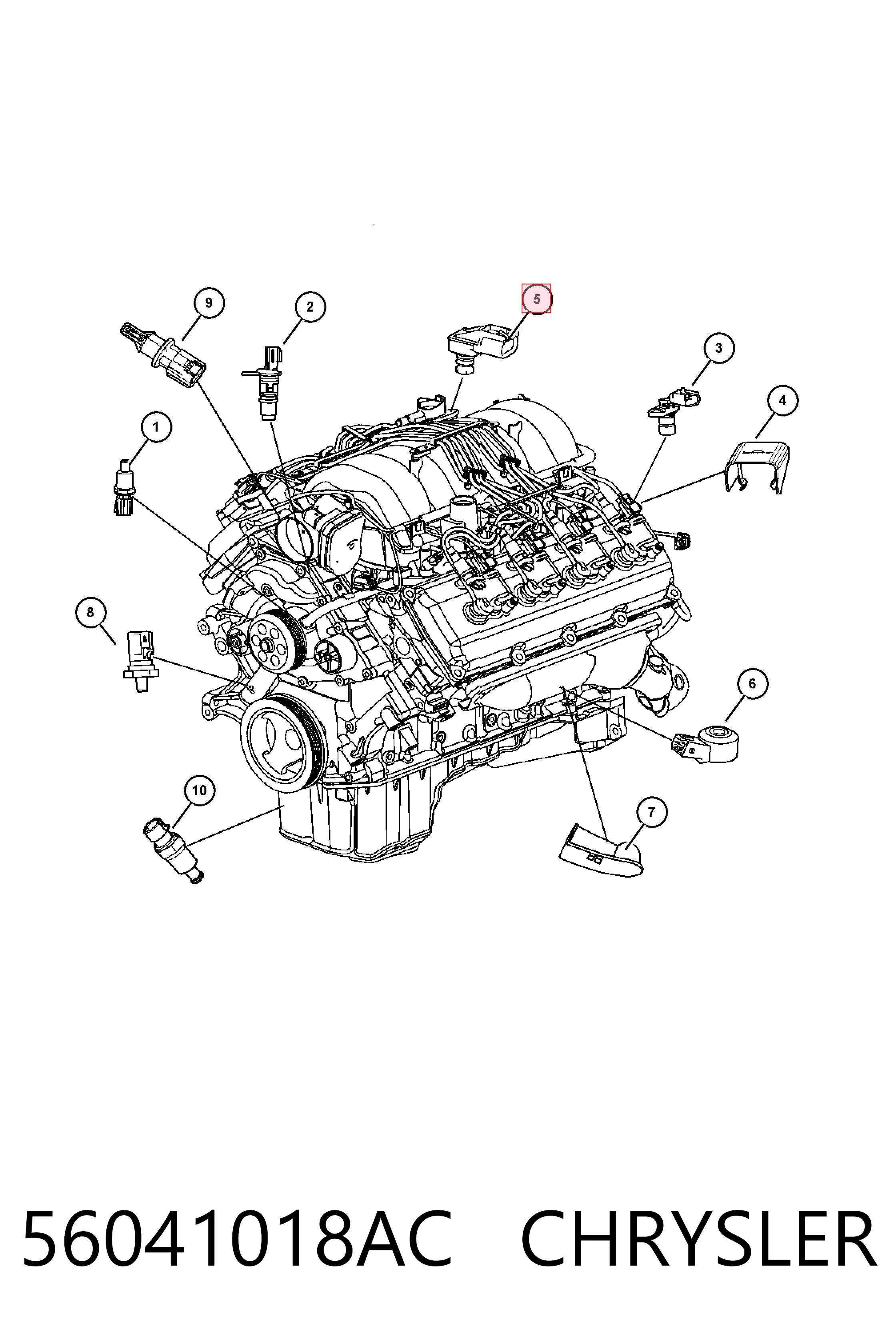 56041018AC Chrysler Датчик давления воздуха