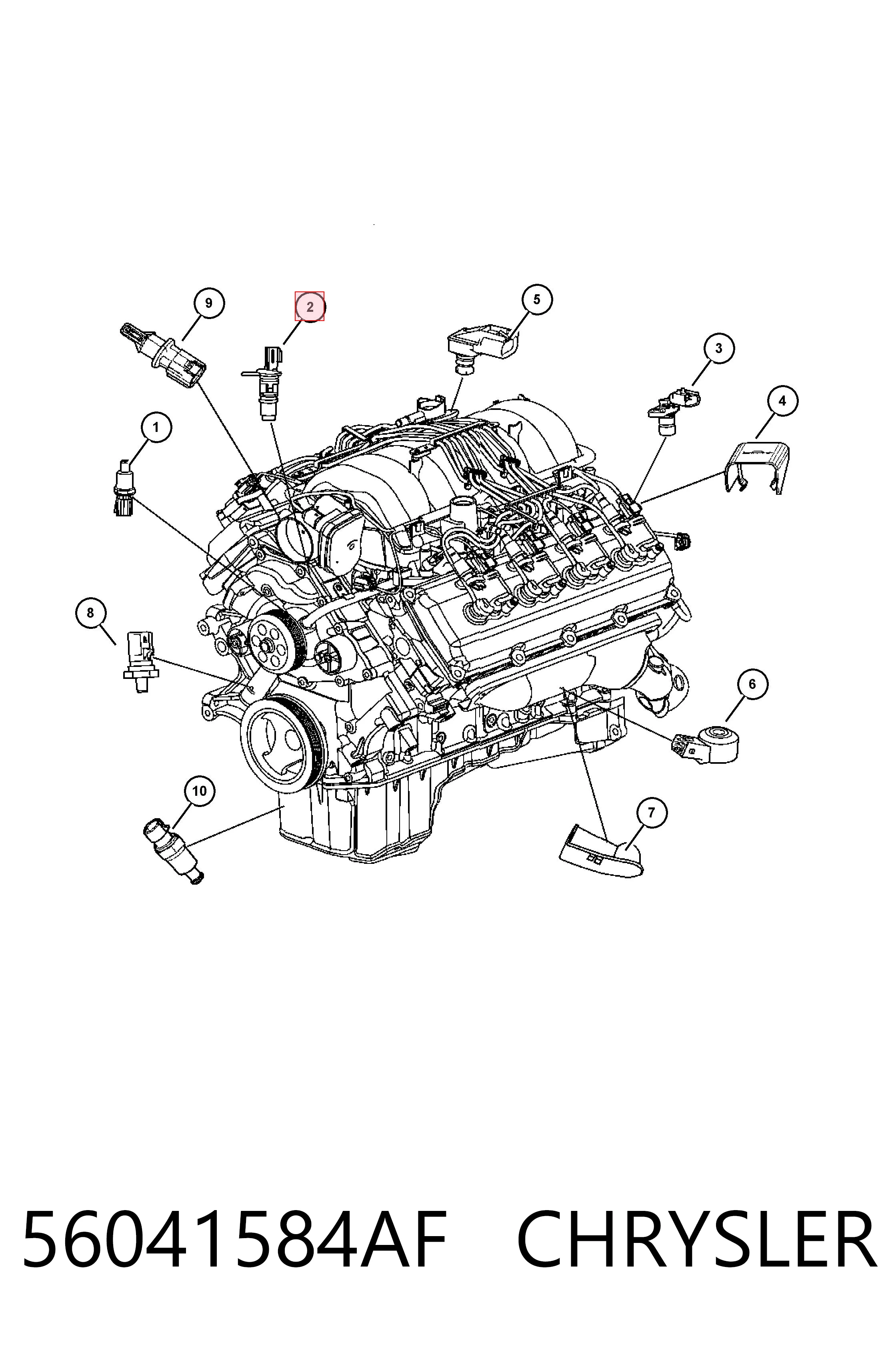 56041584AF Chrysler Датчик распределительного вала
