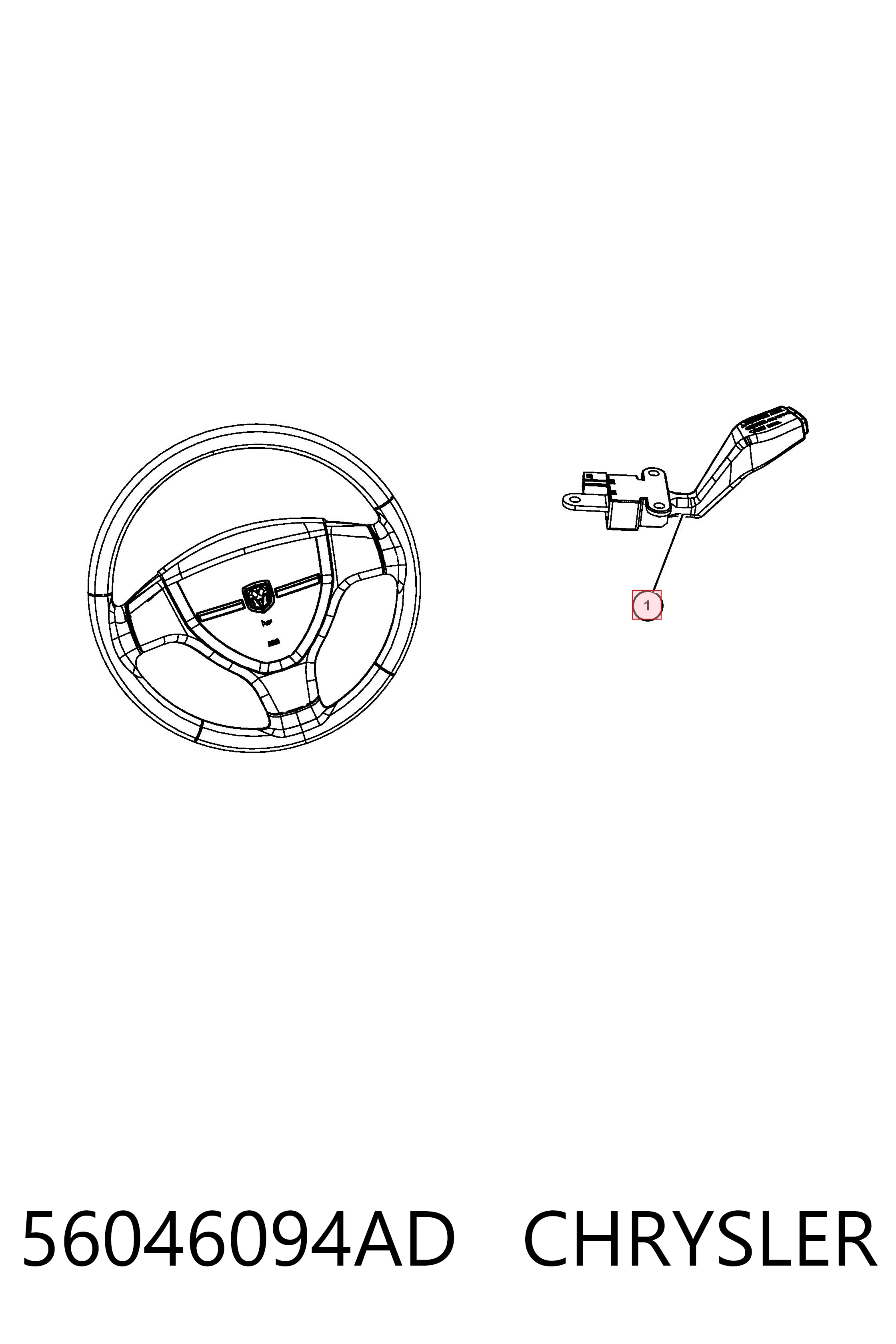 56046094AD Chrysler Блок кнопочных переключателей рулевого колеса