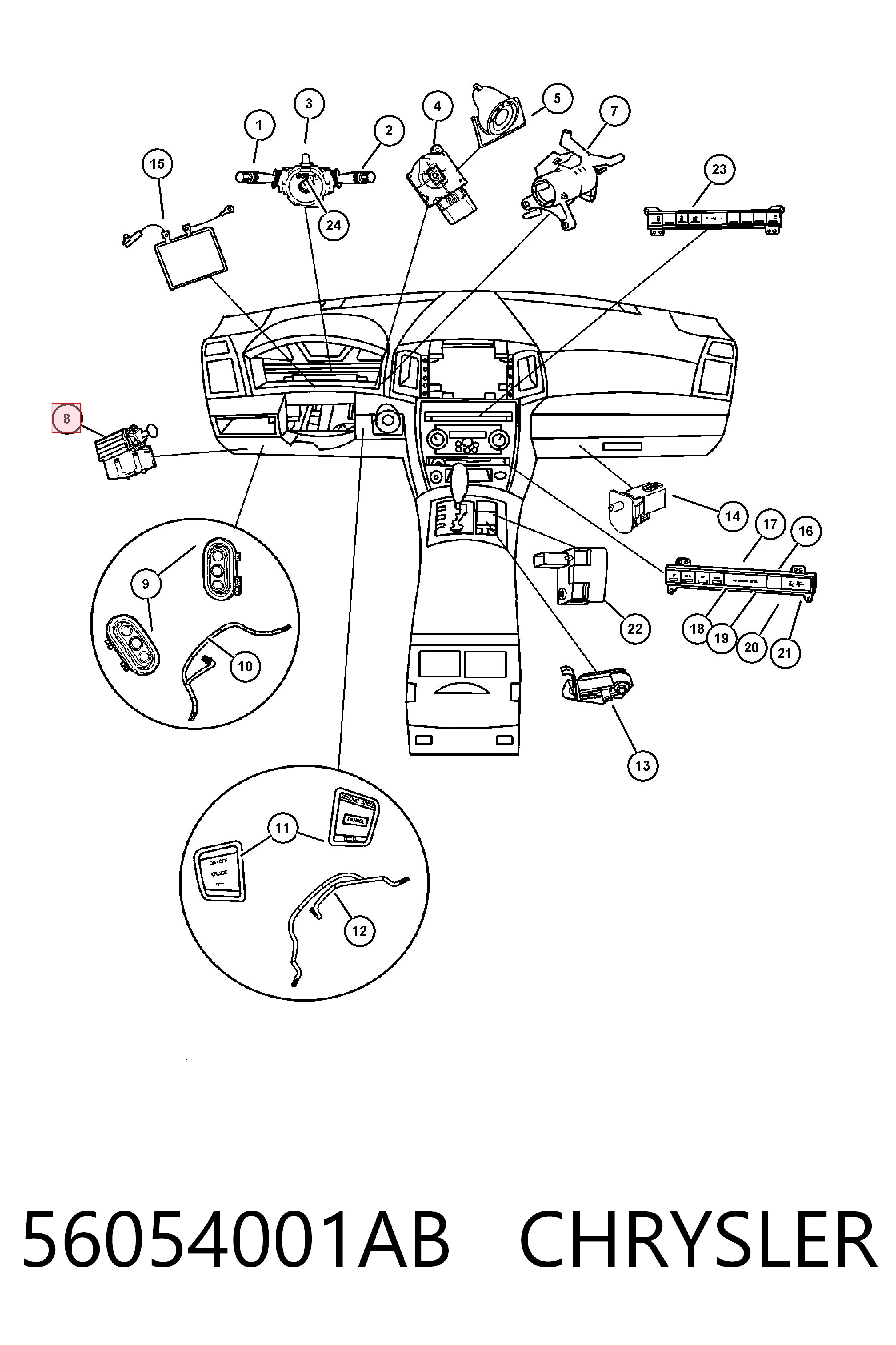 K56054001AA Fiat/Alfa/Lancia Датчик тормоза