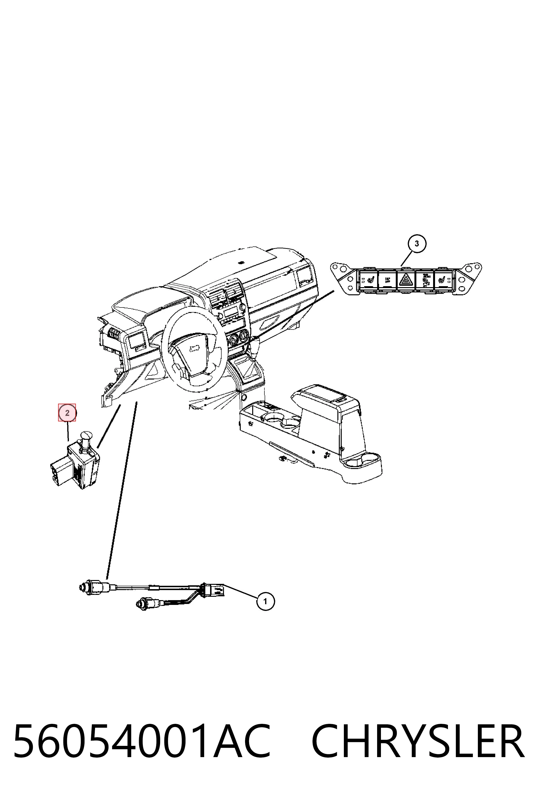 Купить K56054001AA Fiat/Alfa/Lancia Лягушка стоп сигнала