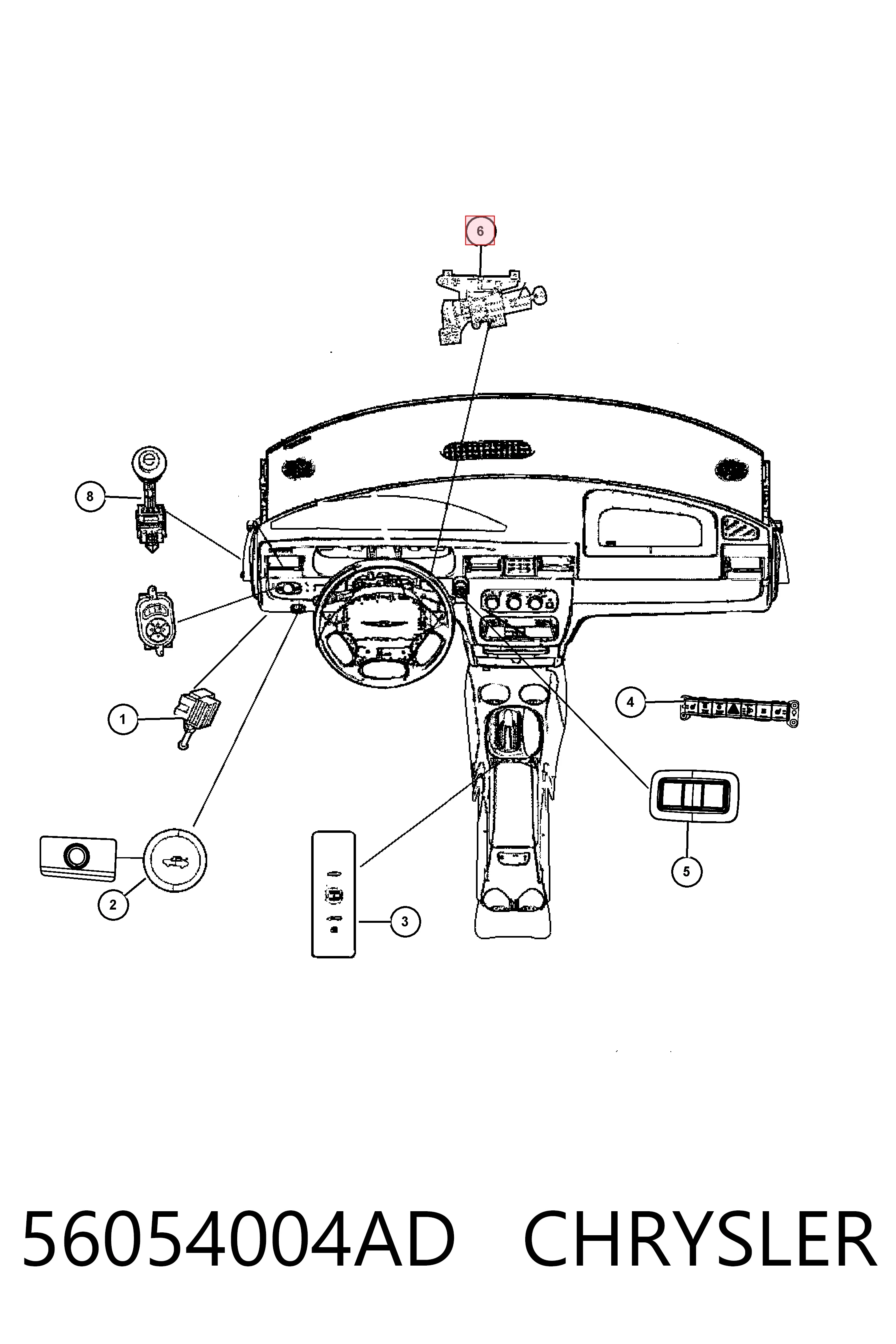 K68033394AA Fiat/Alfa/Lancia Замок зажигания