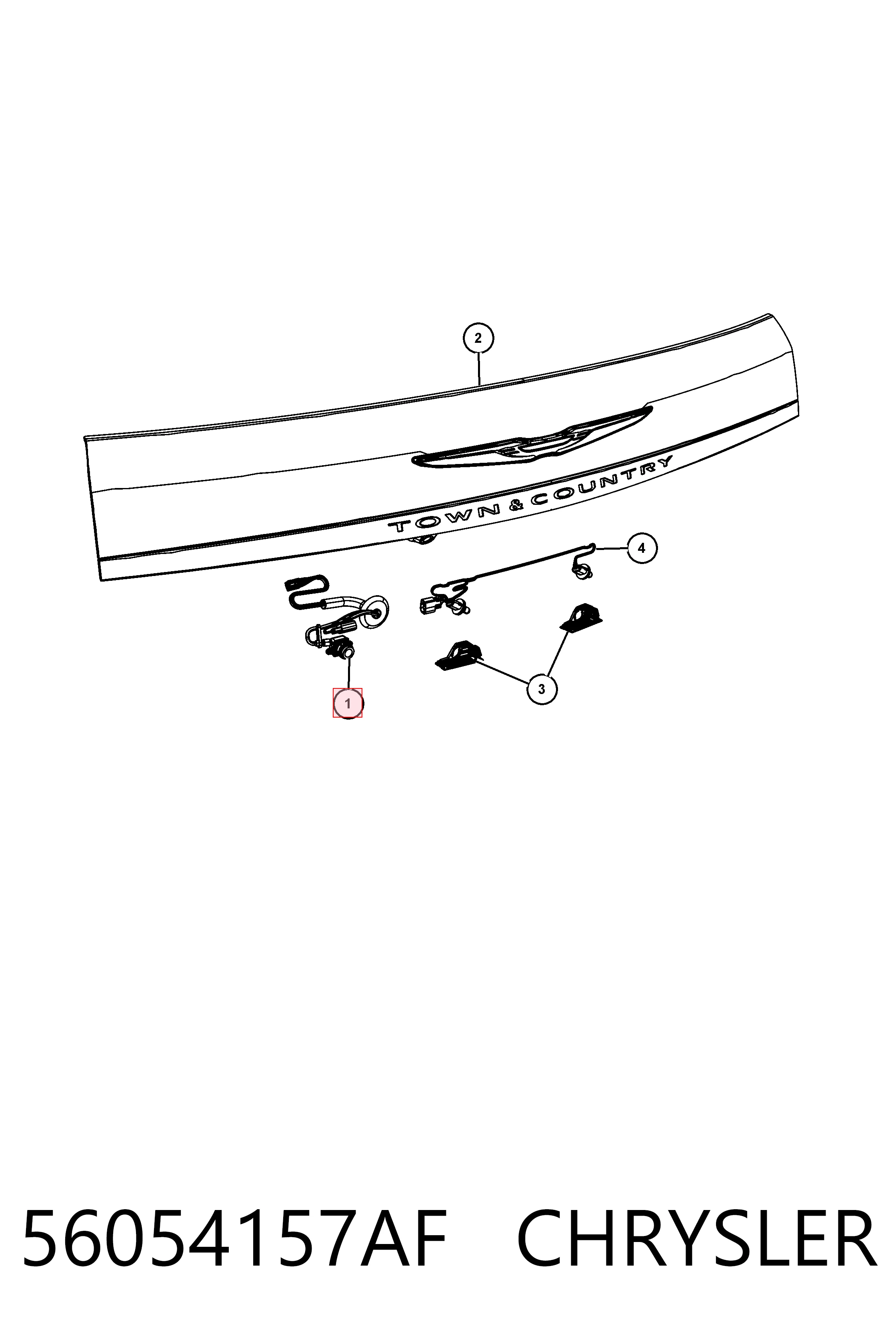 56054157AF Chrysler Камера системы обеспечения видимости