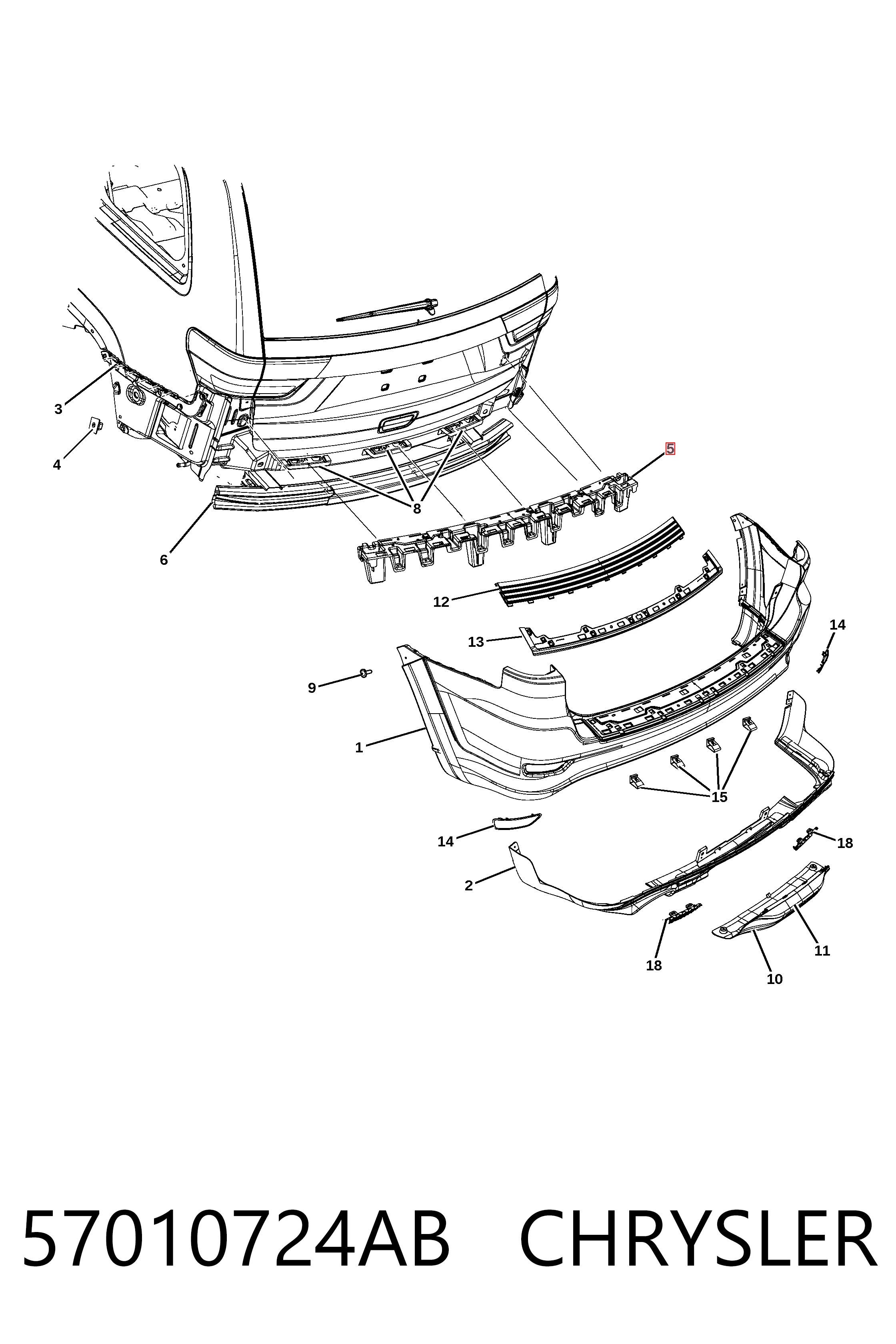 3431964 Polcar Абсорбер бампера заднего