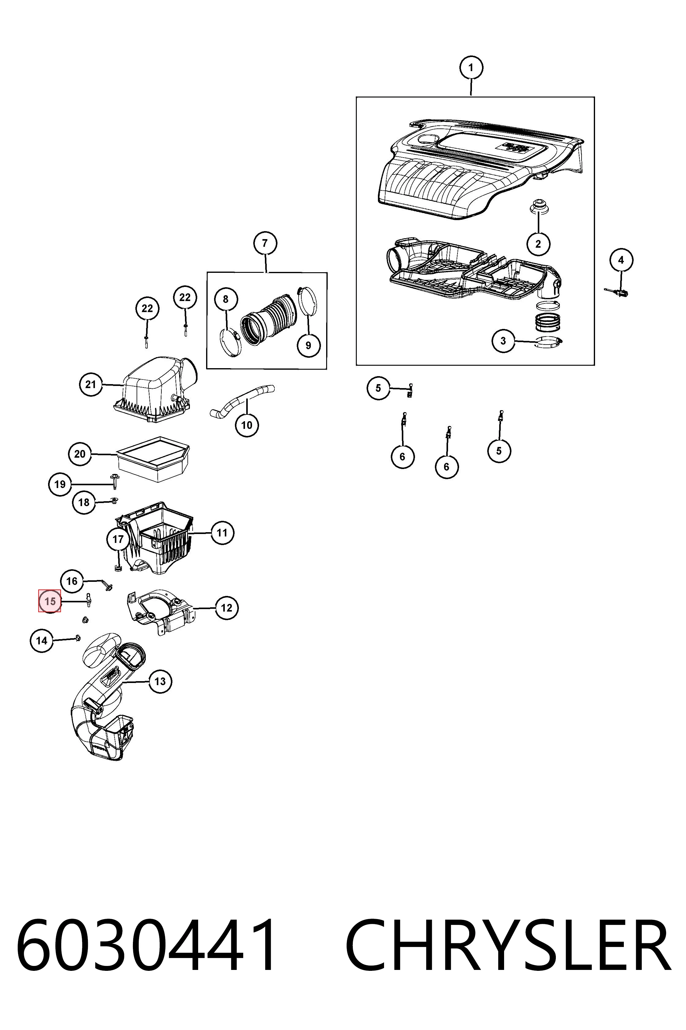 6030441 Chrysler Крепление бампера заднего