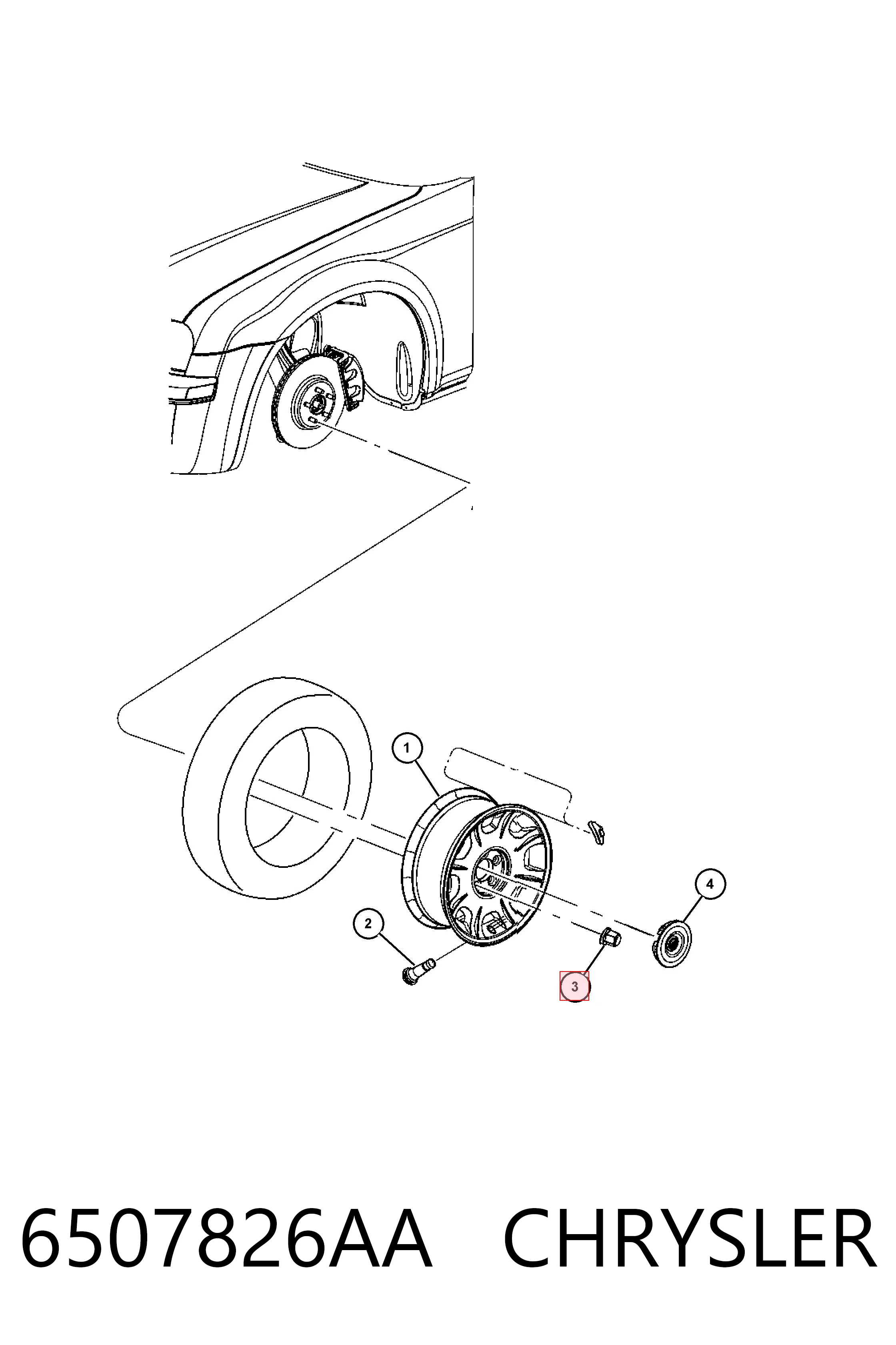 K06507826AA Fiat/Alfa/Lancia Гайка колеса