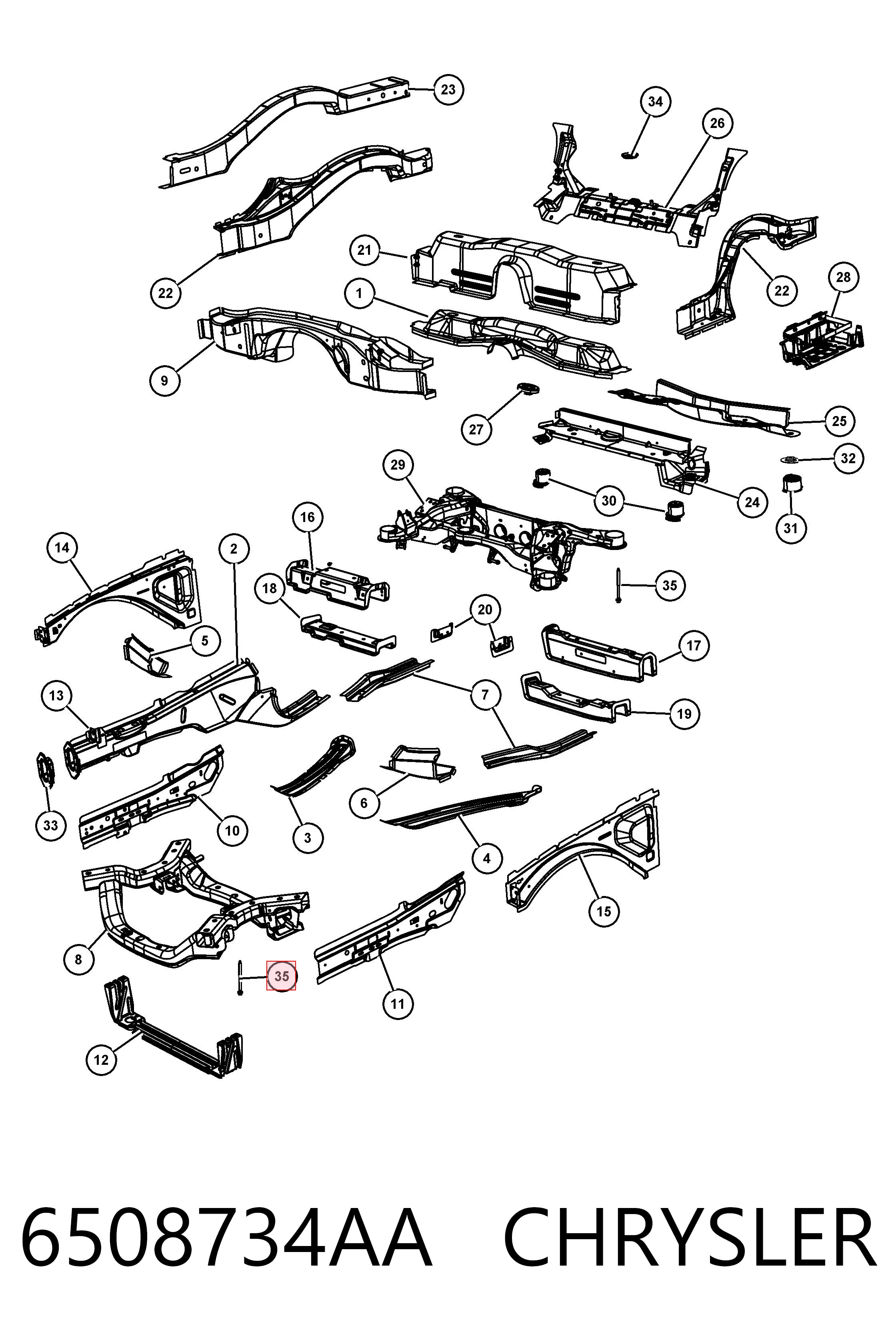 6508734AA Chrysler 