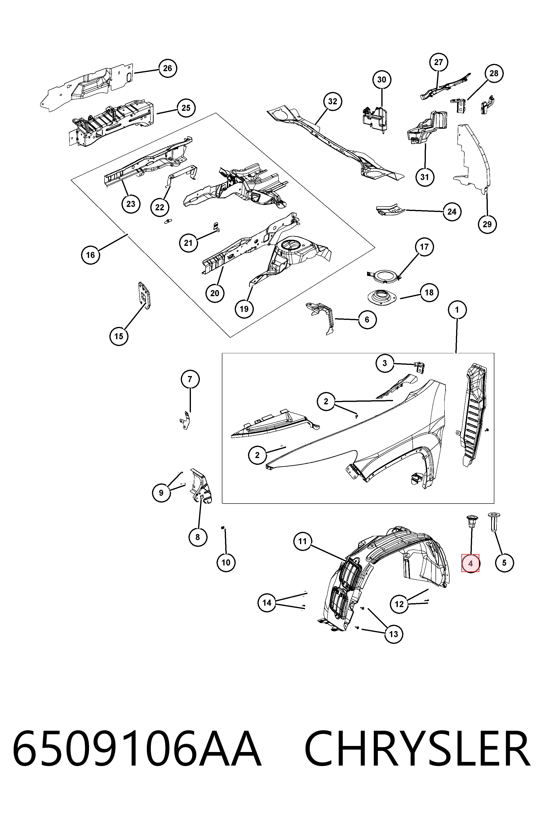6509106AA Chrysler 