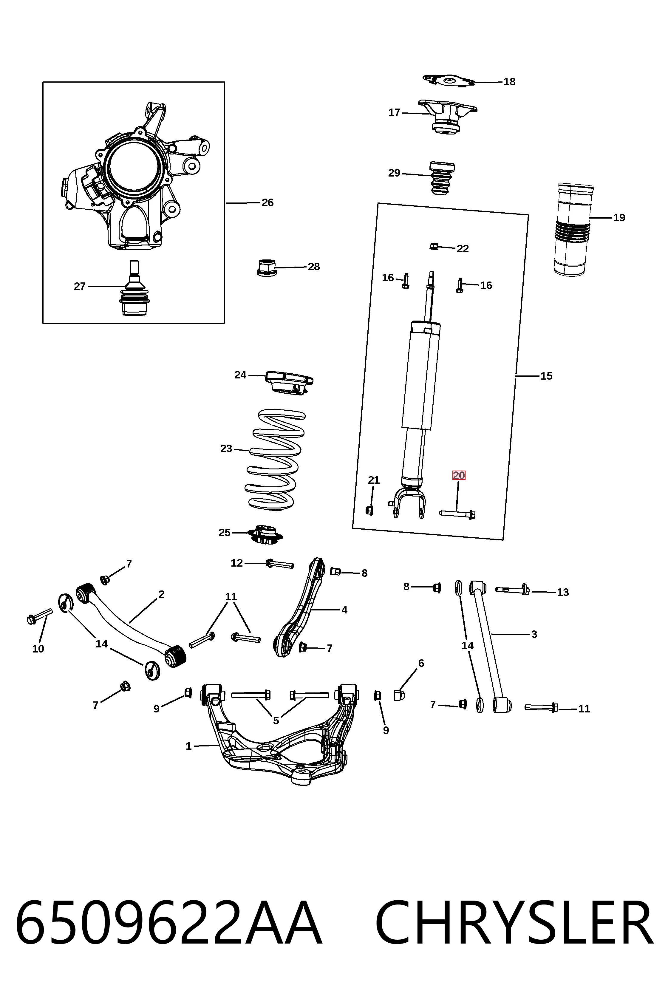 6509622AA Chrysler 