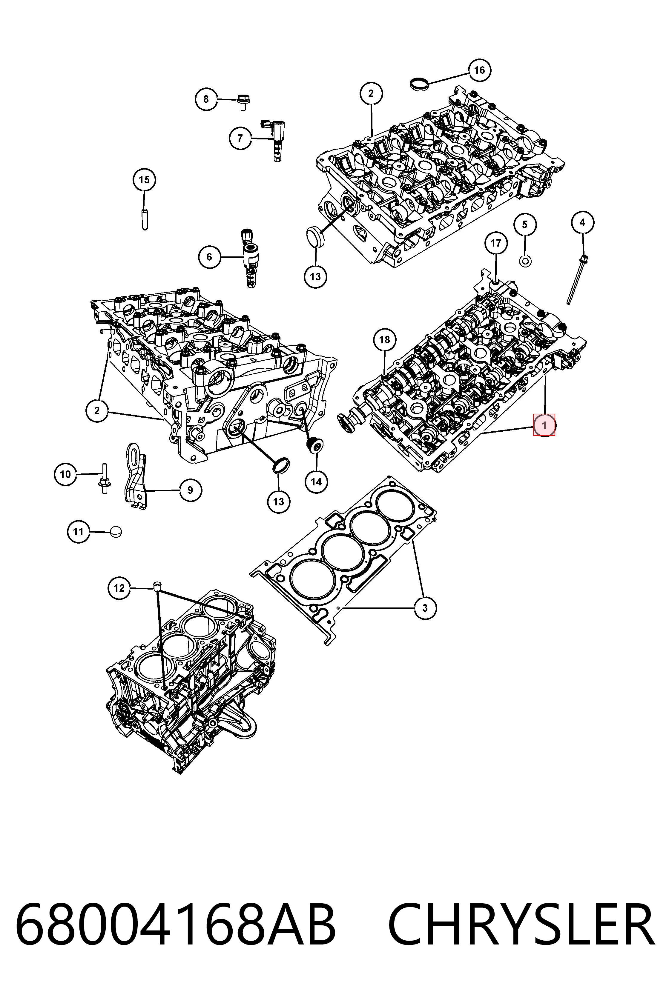 Купить K68004168AI Fiat/Alfa/Lancia ГБЦ  двигателя