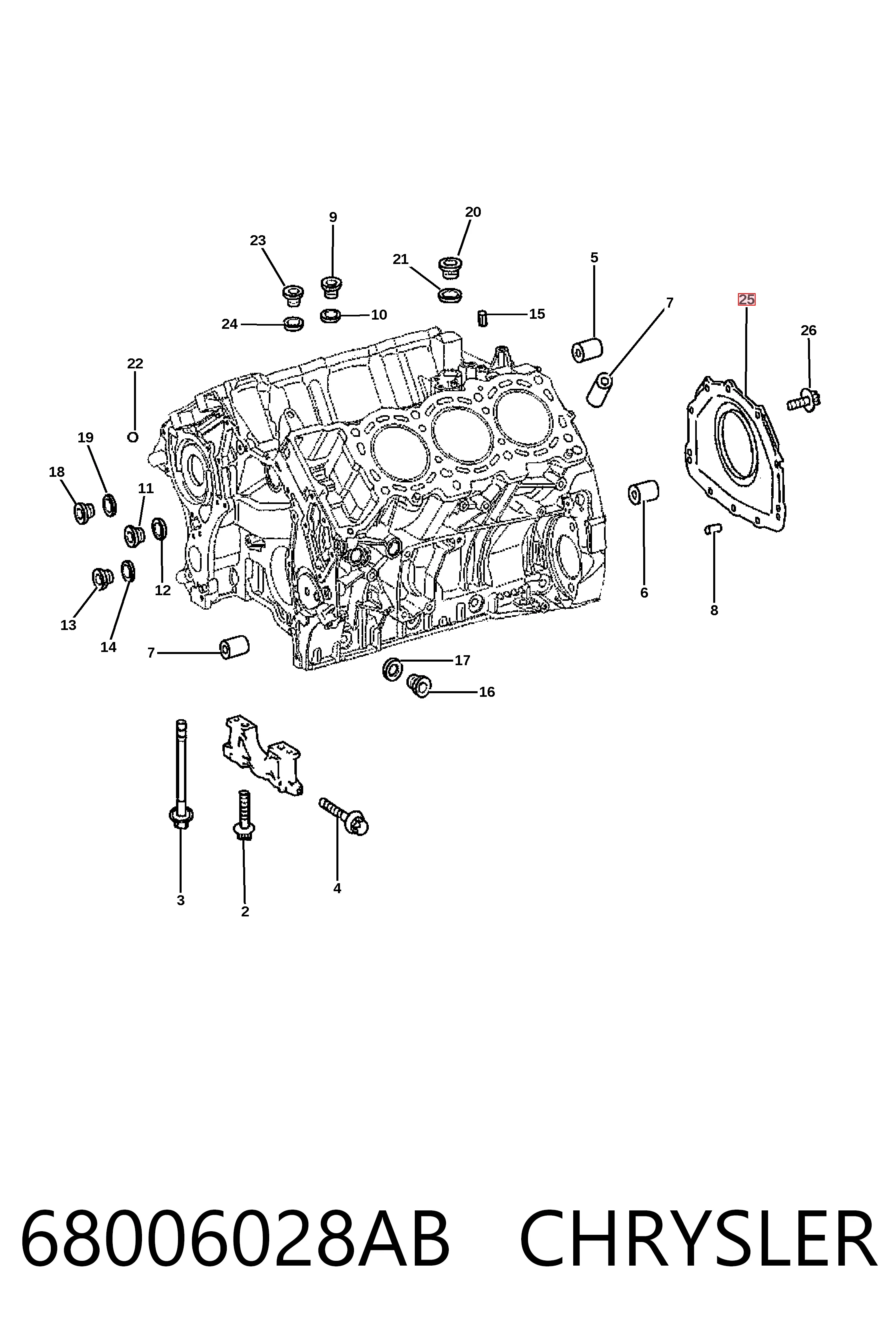Сальник коленвала задний Mercedes GL внедорожник (X164) (2006 - 2012) цена, от 45.28 USD