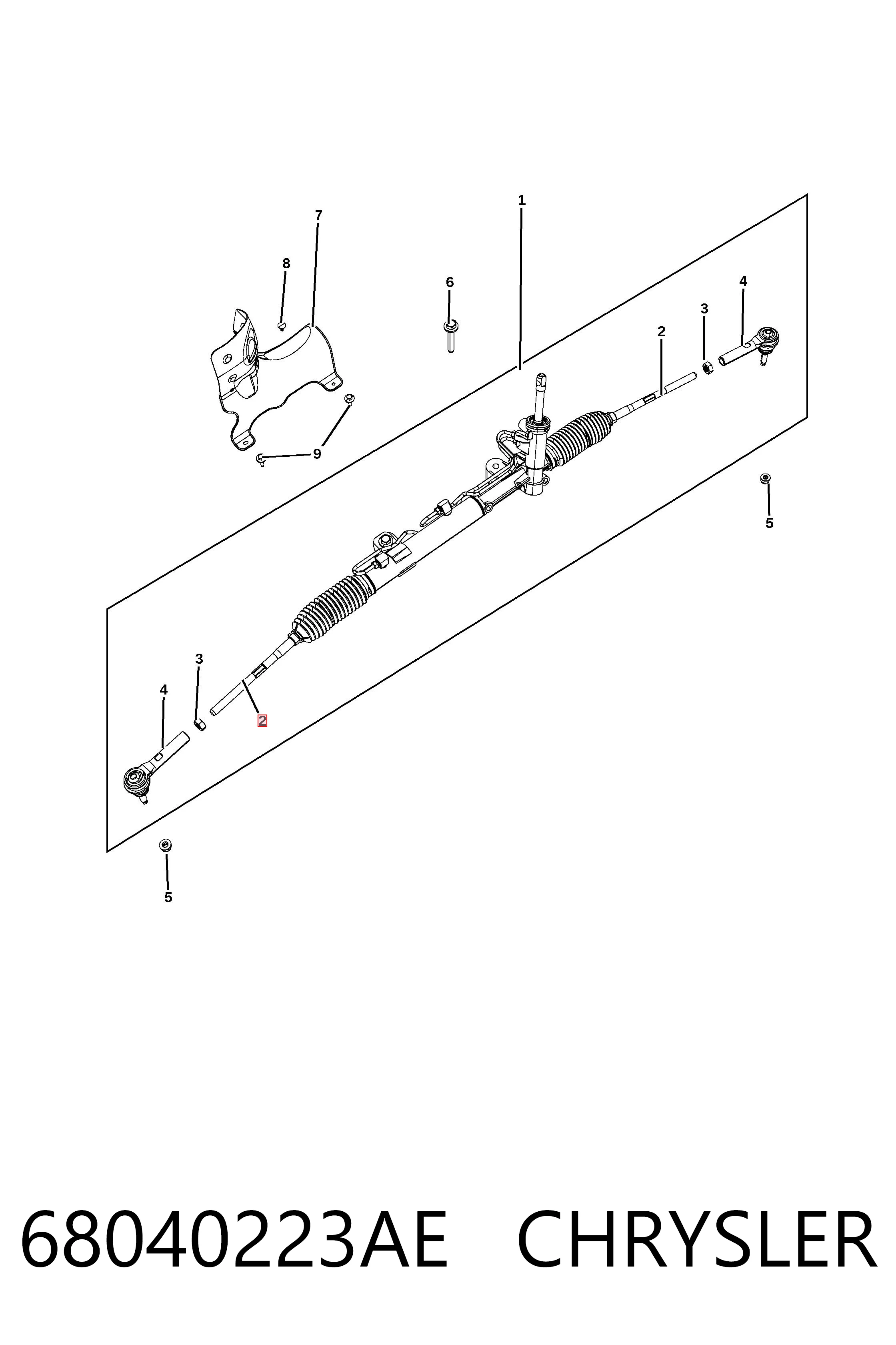 68040223AE Chrysler Тяги рулевые