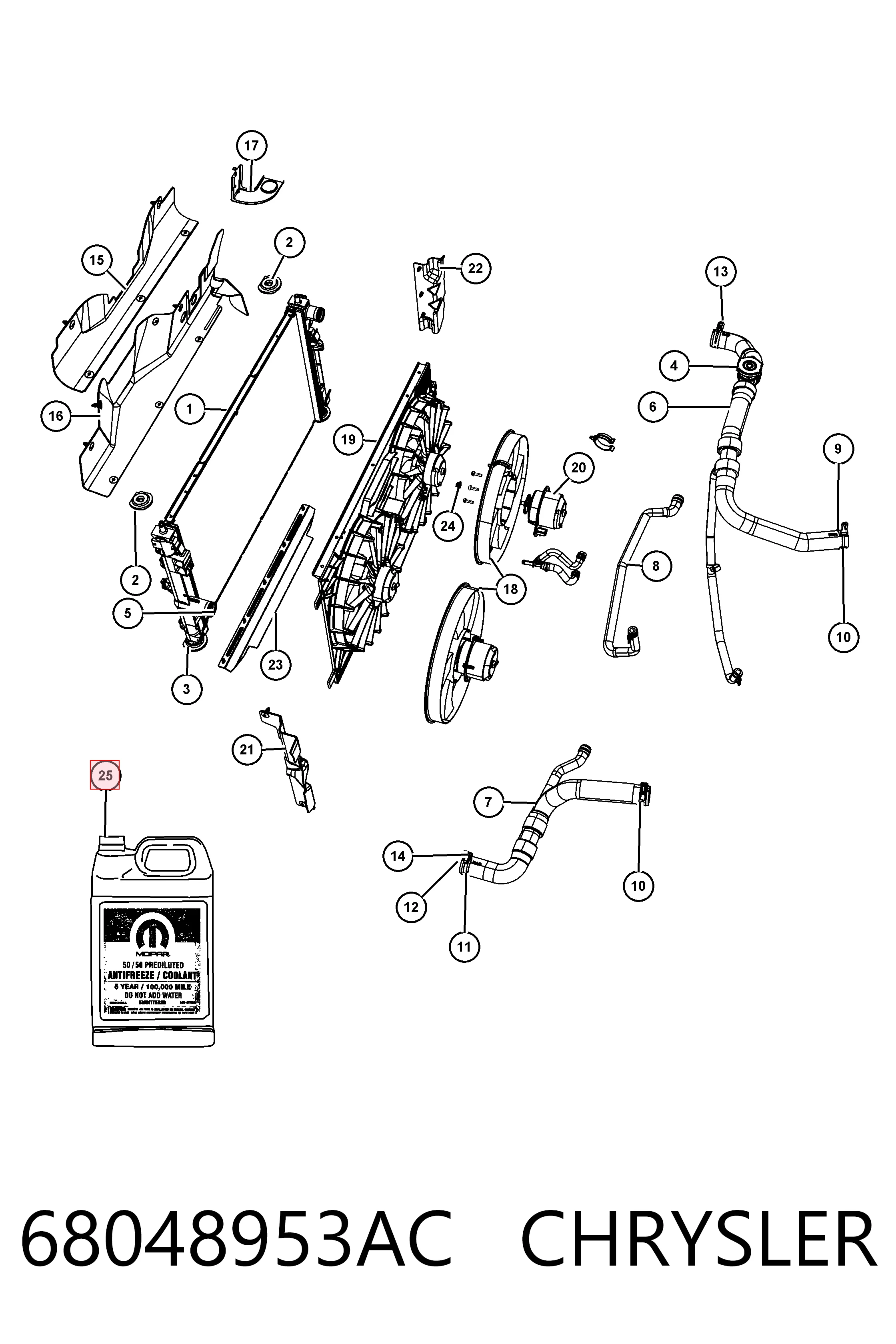 Купить 68048953AC Mercedes Антифриз универсальный