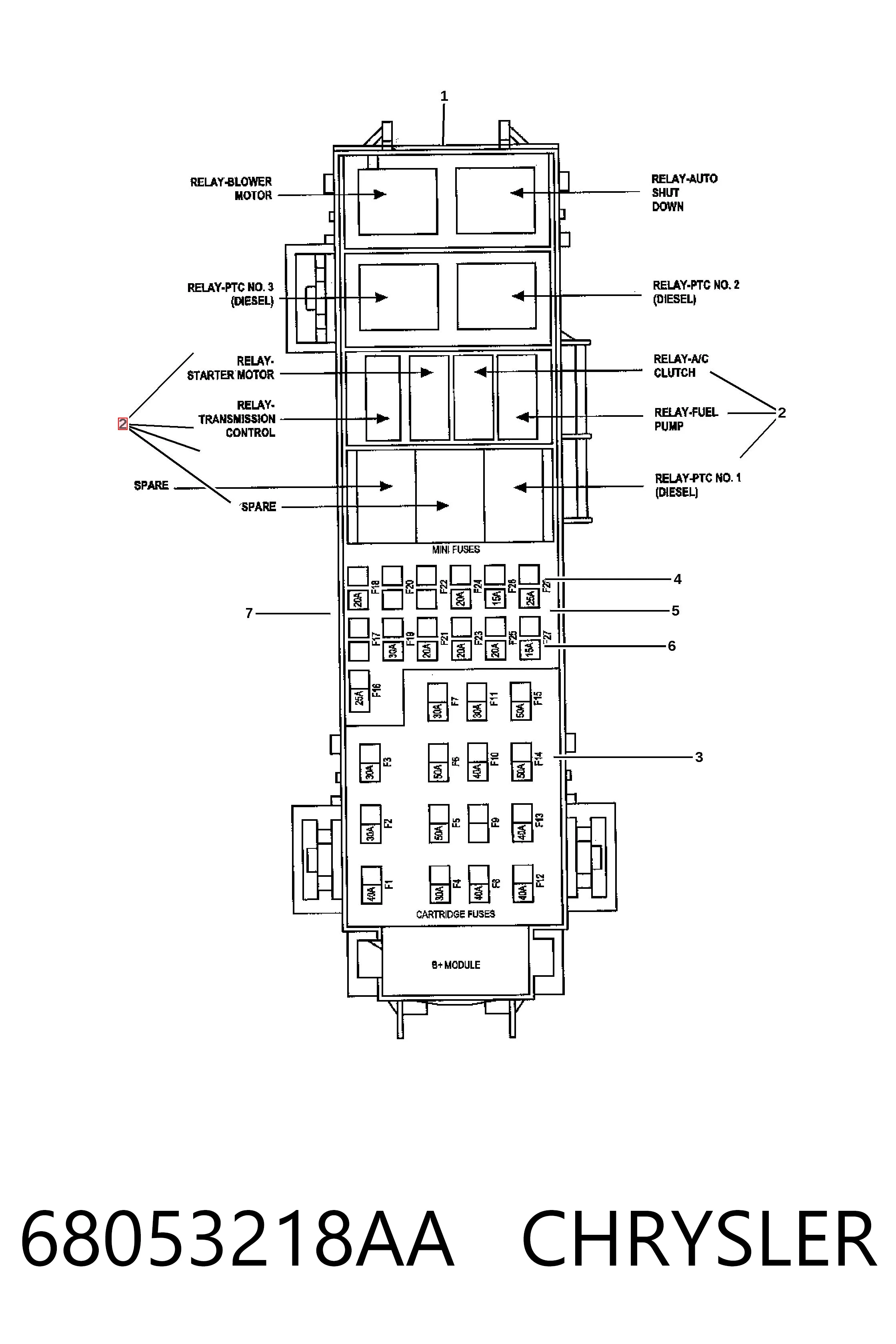 68053218AA Chrysler Блок управления вентилятором