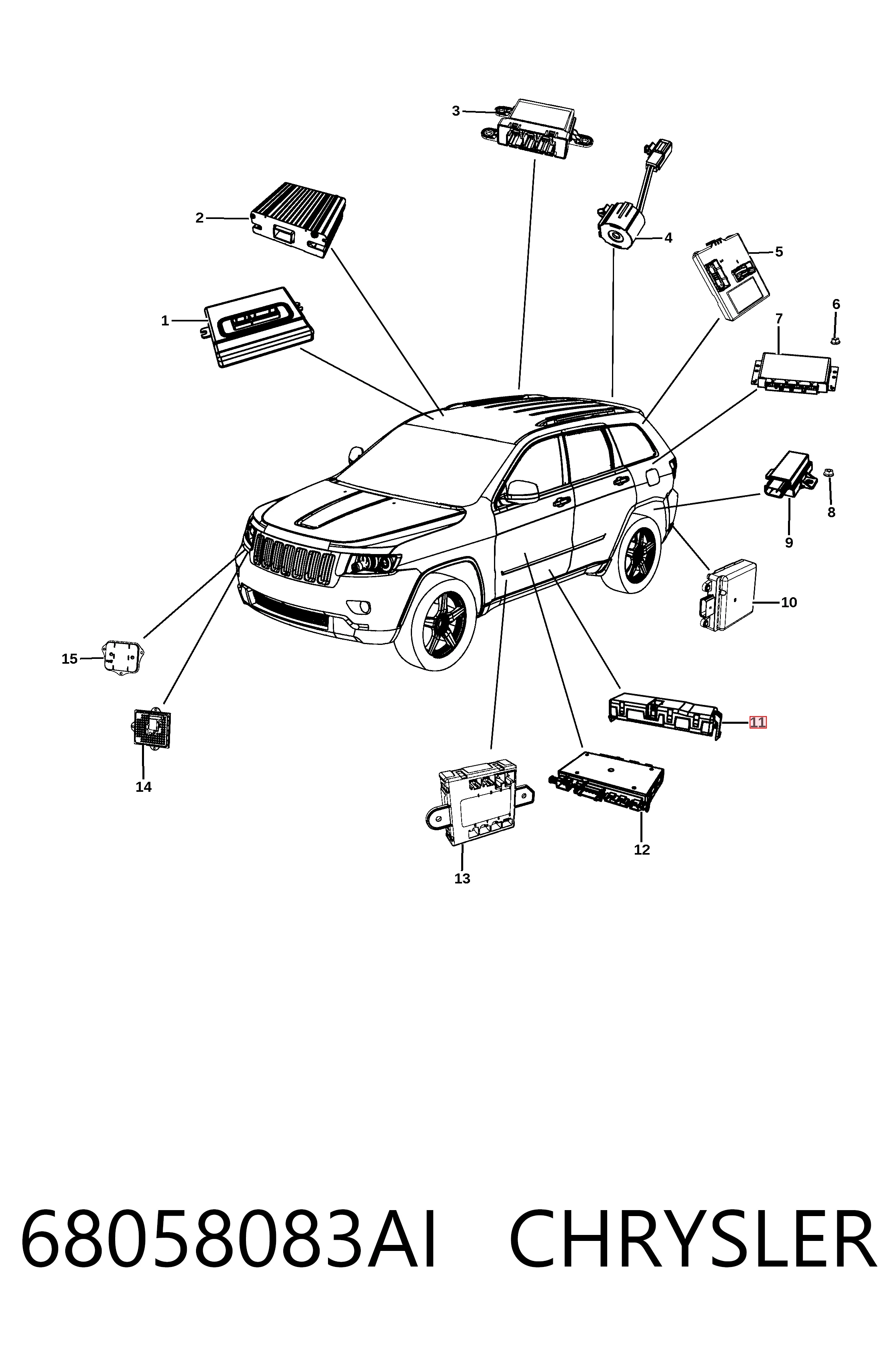 Реле подогрева сиденья K68223672AE Fiat/Alfa/Lancia