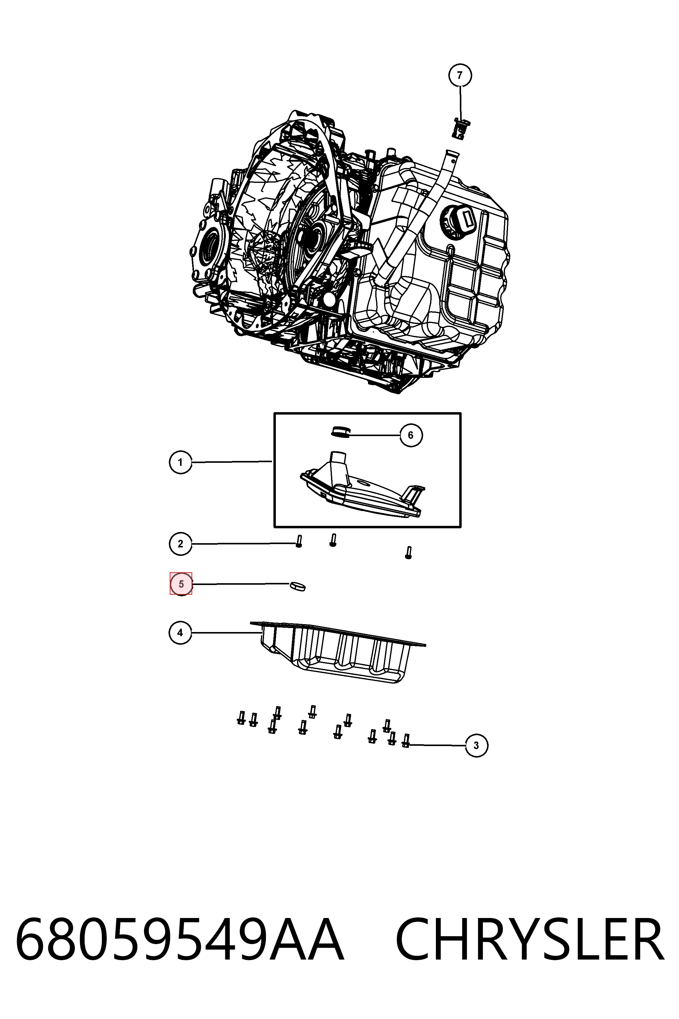 68059549AA Chrysler Масляный фильтр АКПП