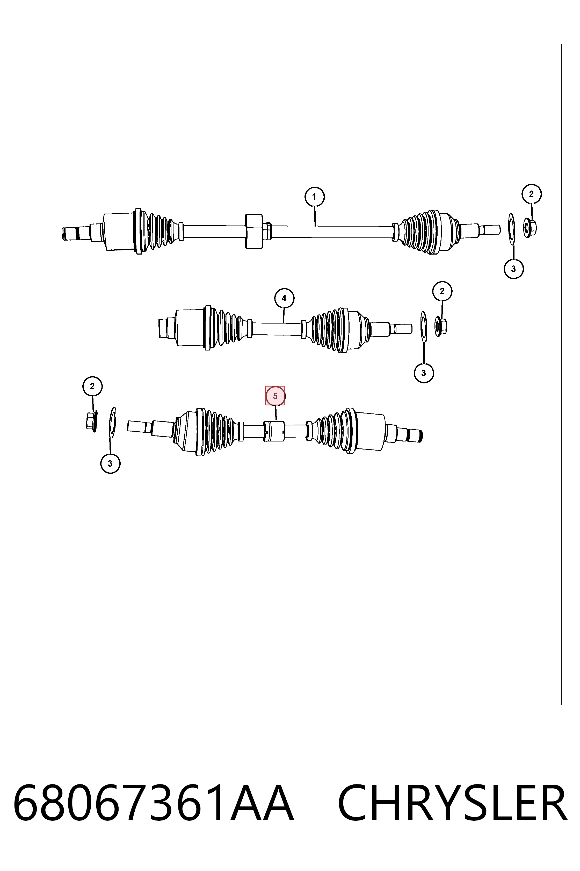 Левая полуось CH0039 DAC
