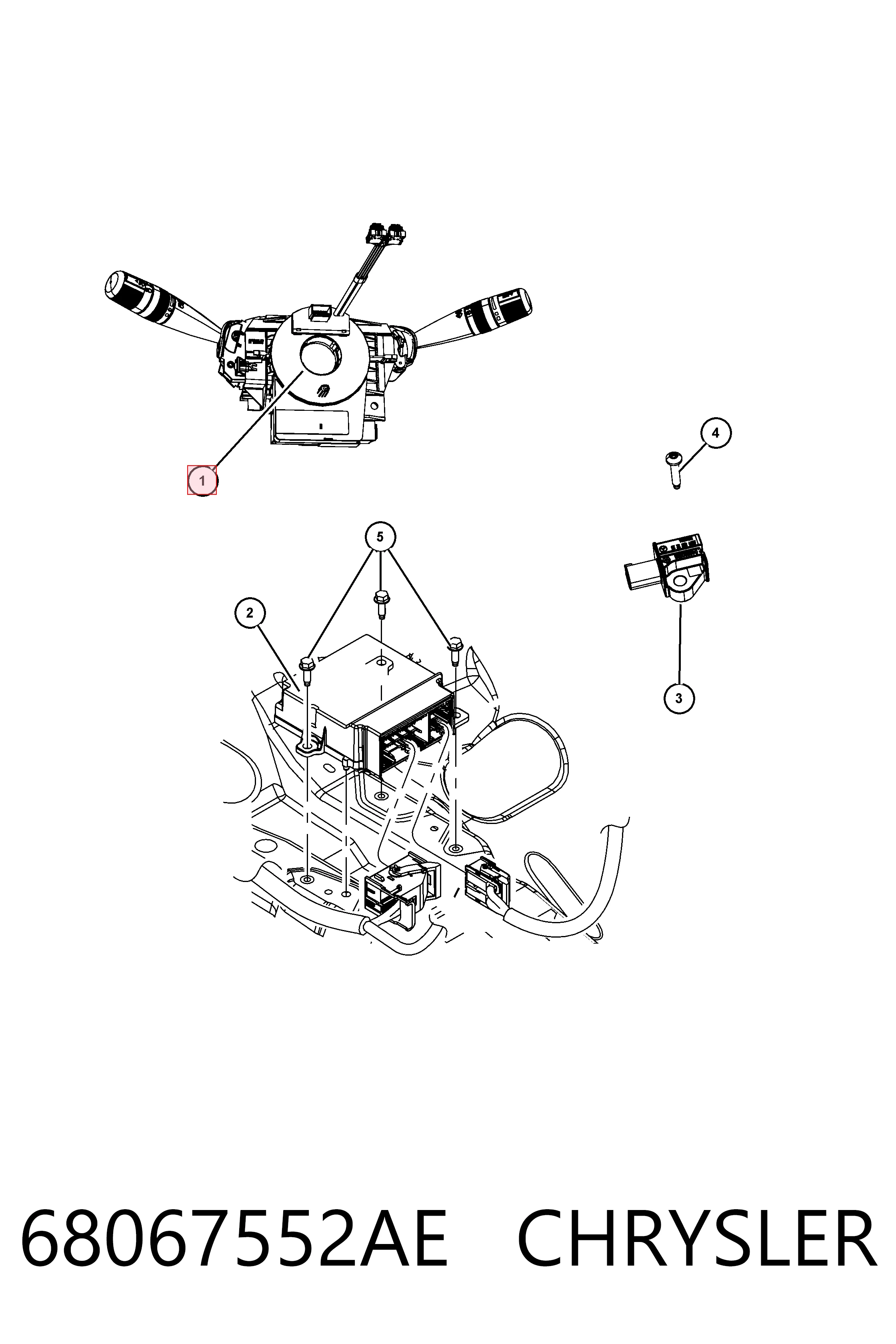 K68067552AD Fiat/Alfa/Lancia Кольцо подушки безопасности