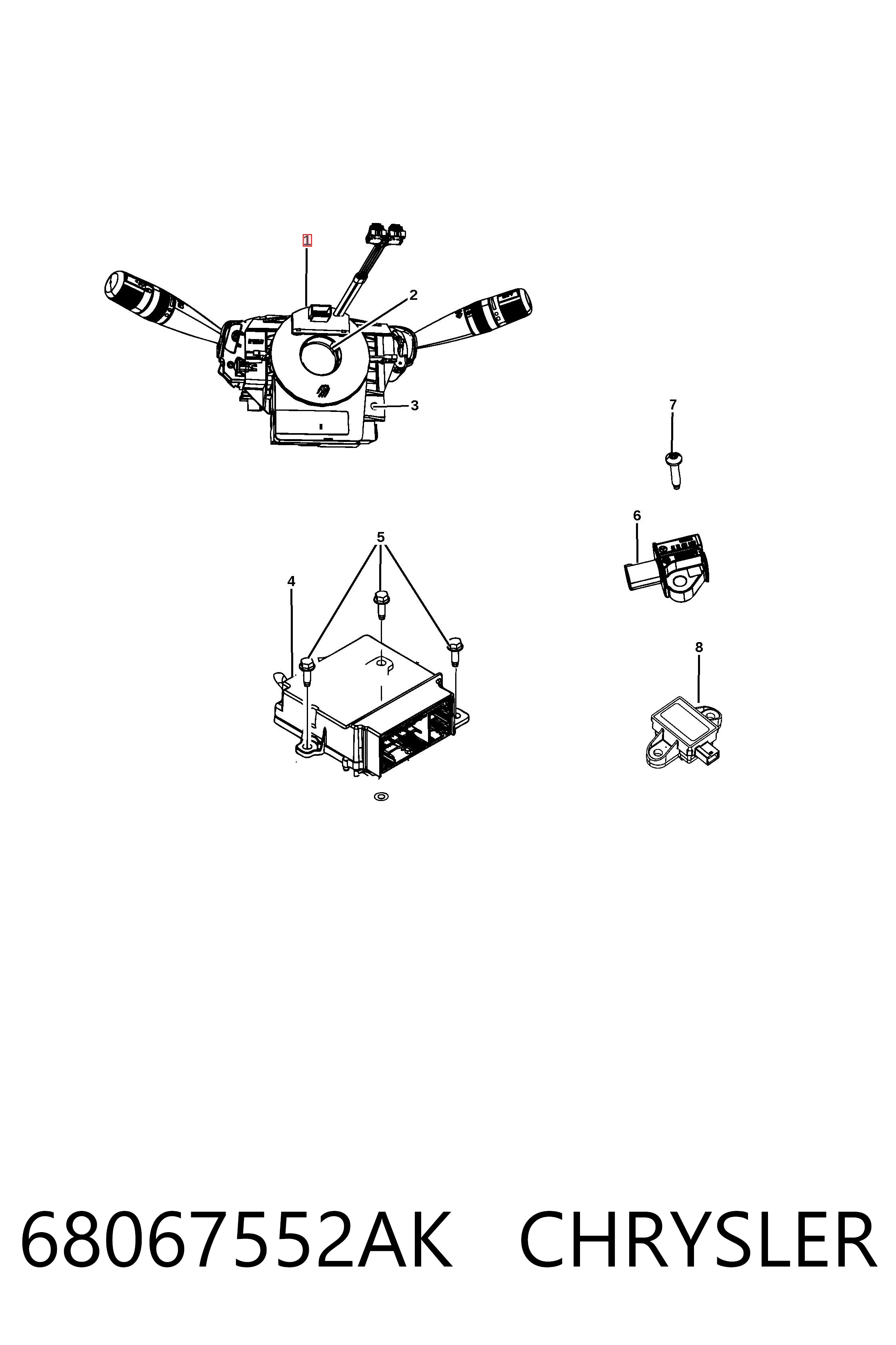 Шлейф руля K68067552AL Fiat/Alfa/Lancia