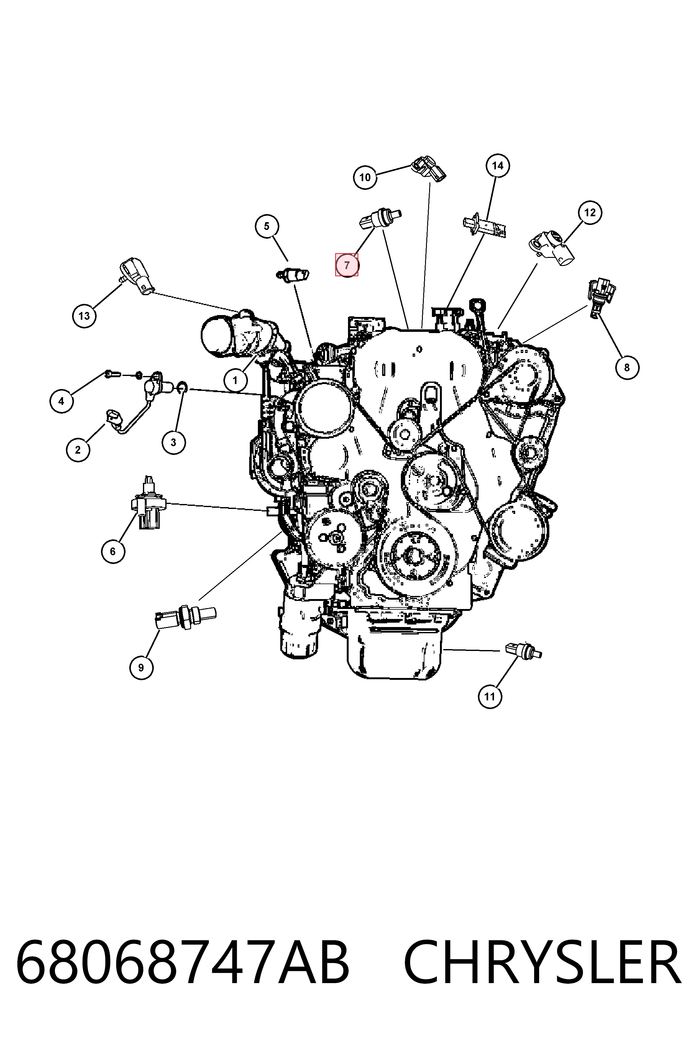 68068747AB Chrysler Термовыключатель