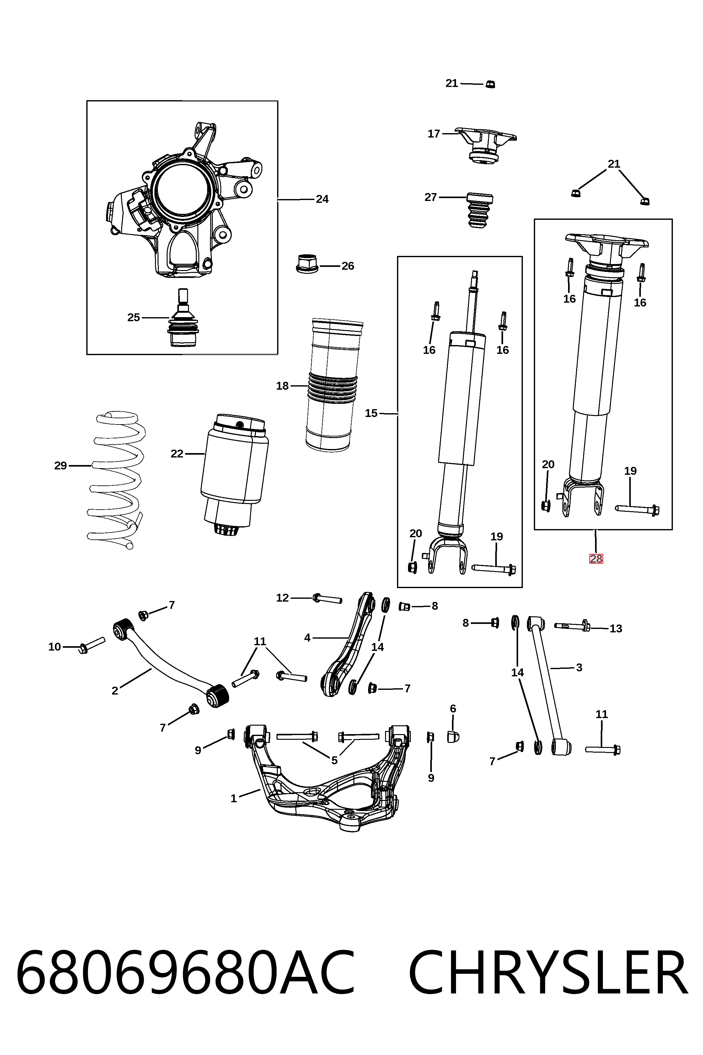 K68069680AD Fiat/Alfa/Lancia Амортизаторы задние