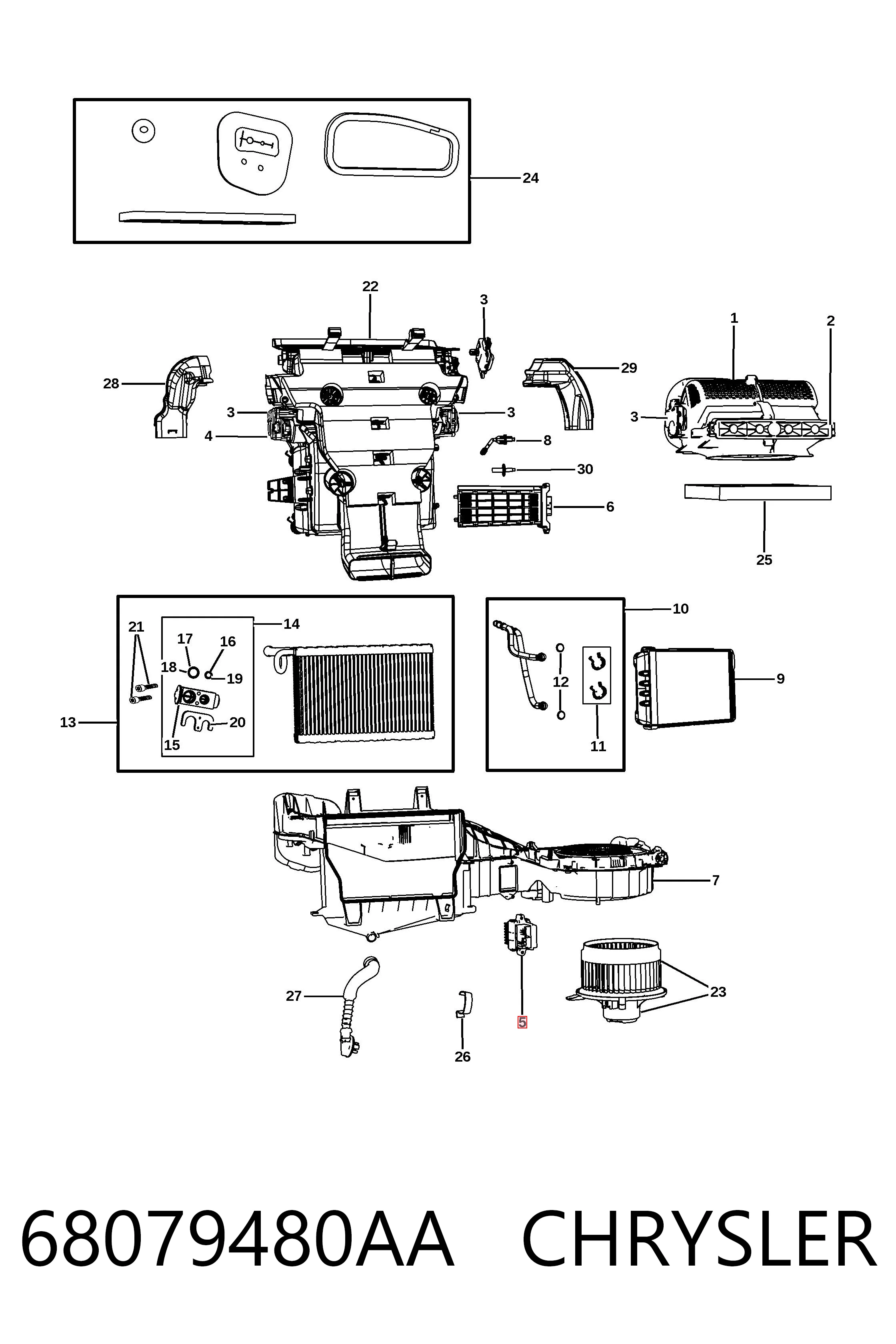 68079480AA Chrysler Реле печки